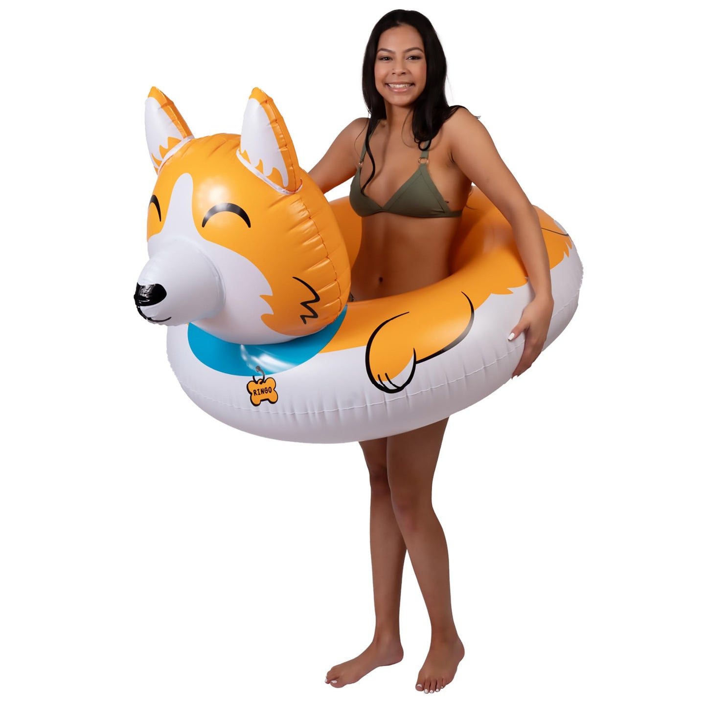 BigMouth Giant Corgi Pool Float – Large Inflatable Ride-In Lounger for Summer Fun