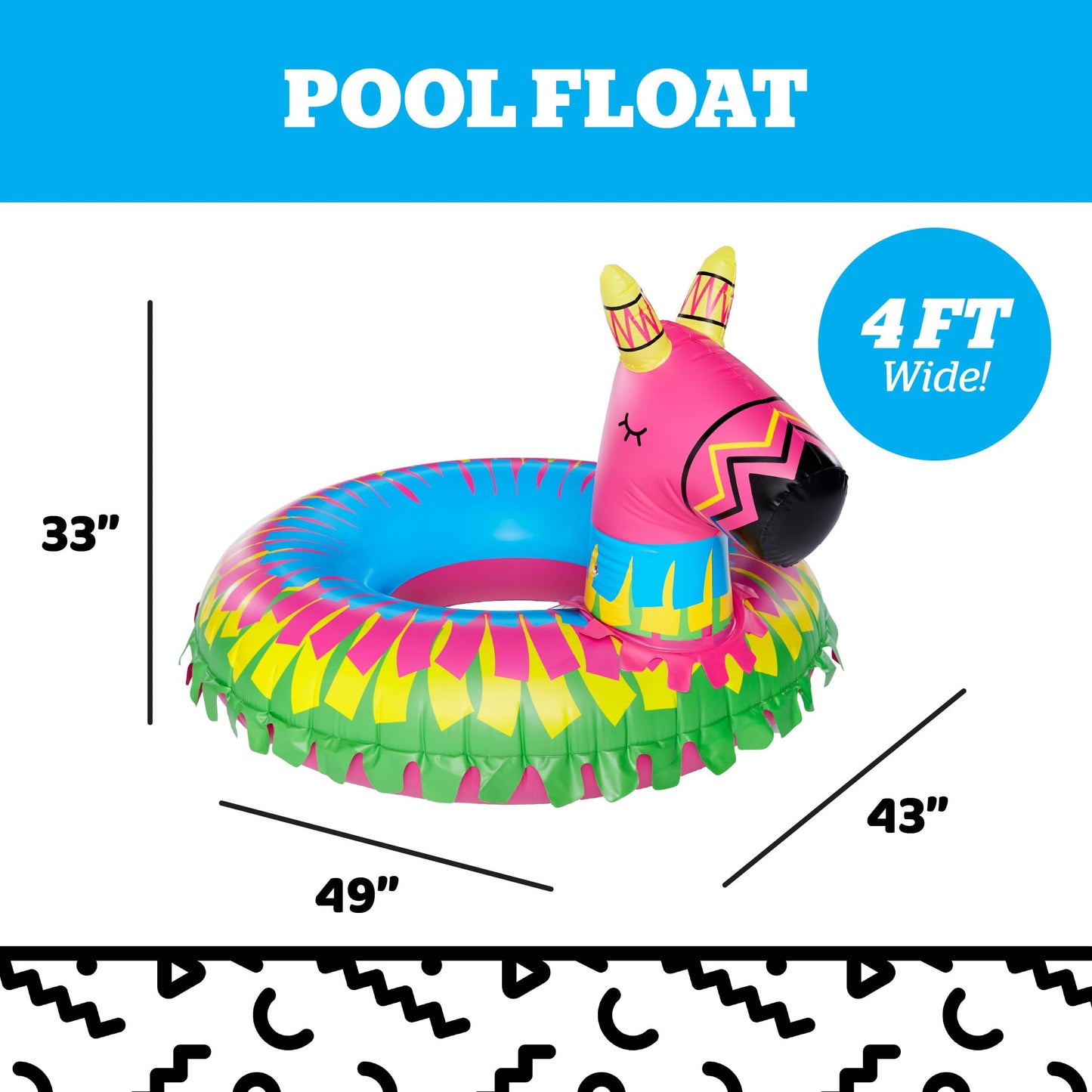 BigMouth Giant Donkey Pinata Pool Float – Large Inflatable Swim Ring for Parties