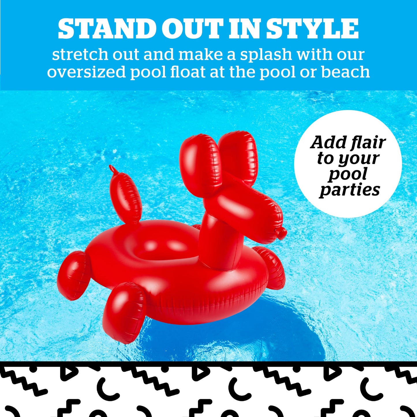 BigMouth Inc. Giant Balloon Animal Pool Float – Over 4' Wide for Summer Fun