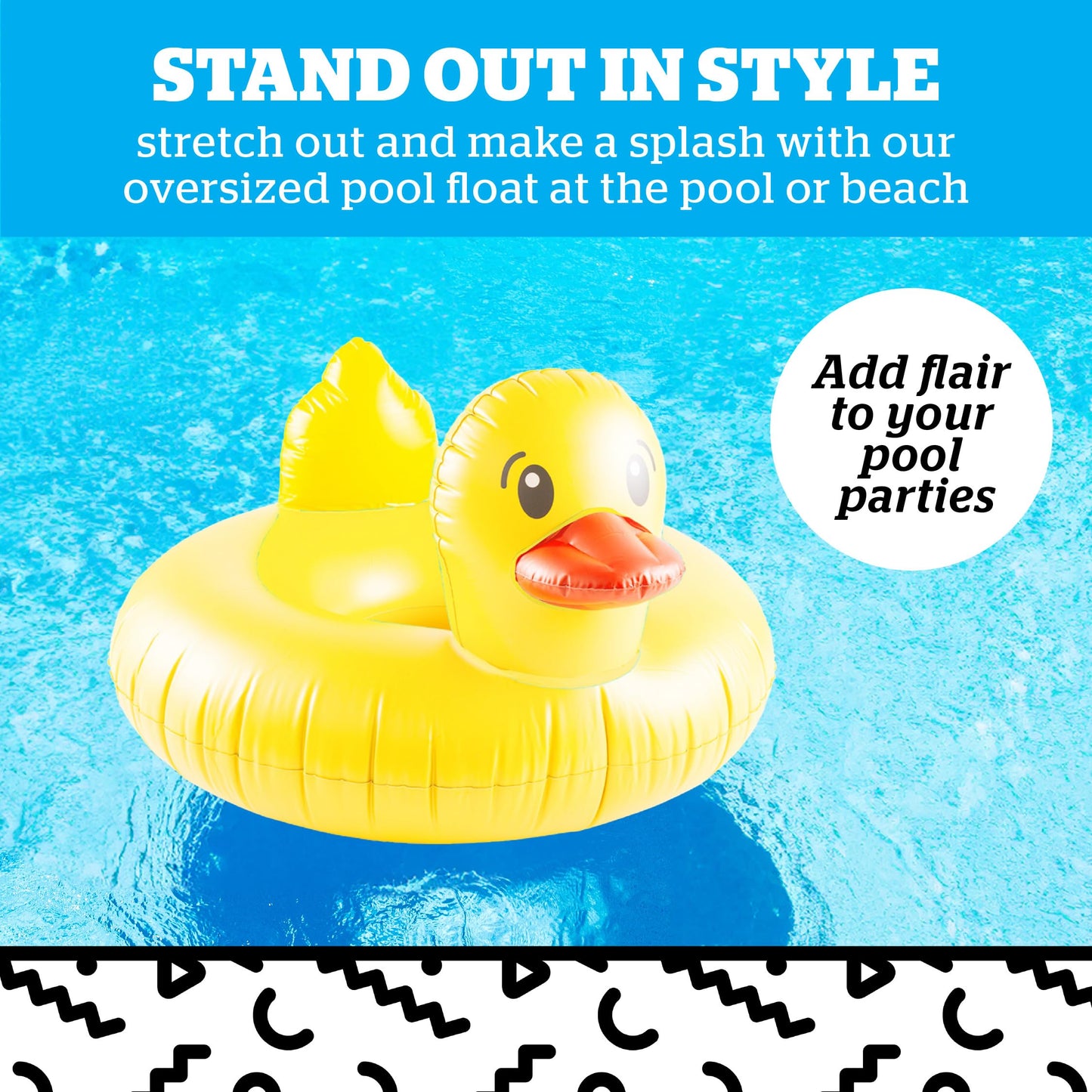 BigMouth Inc Giant Duck Pool Float – Over 4 Feet Wide, Inflatable Water Toy