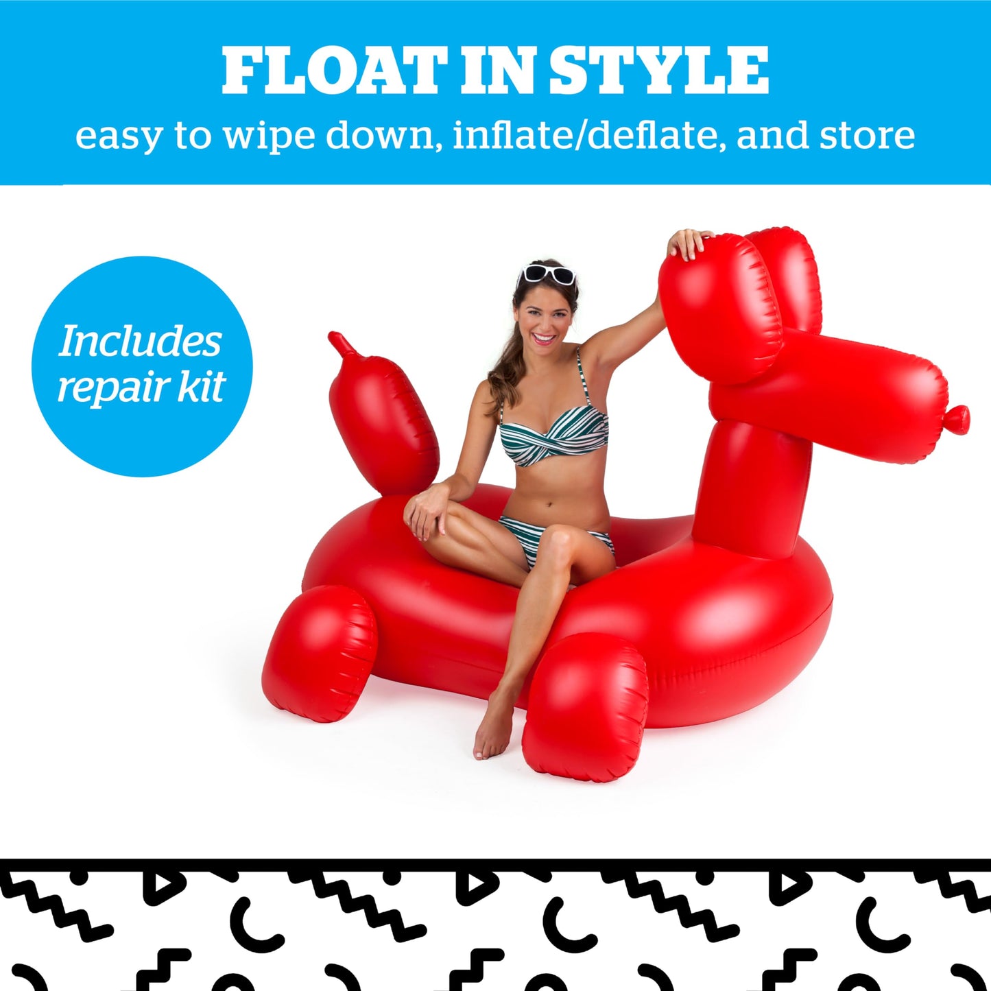 BigMouth Inc. Giant Balloon Animal Pool Float – Over 4' Wide for Summer Fun
