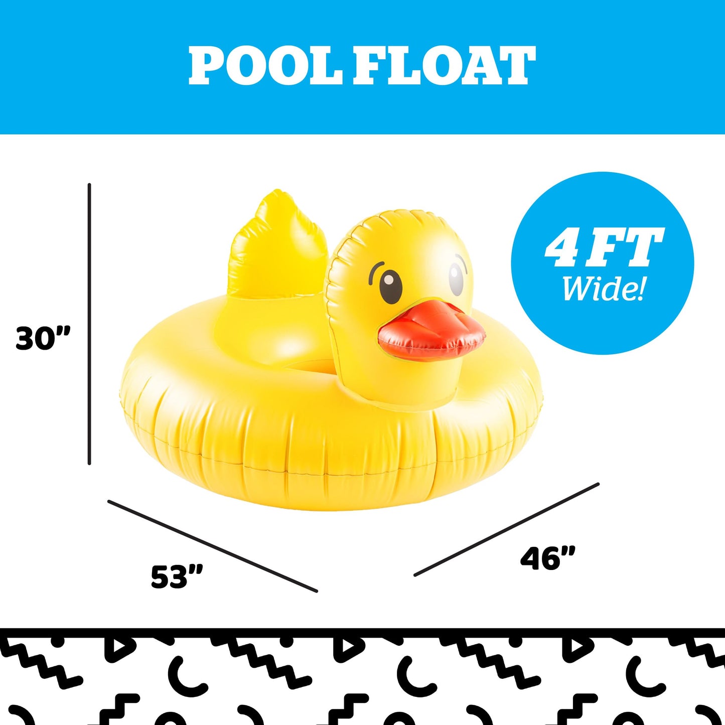 BigMouth Inc Giant Duck Pool Float – Over 4 Feet Wide, Inflatable Water Toy