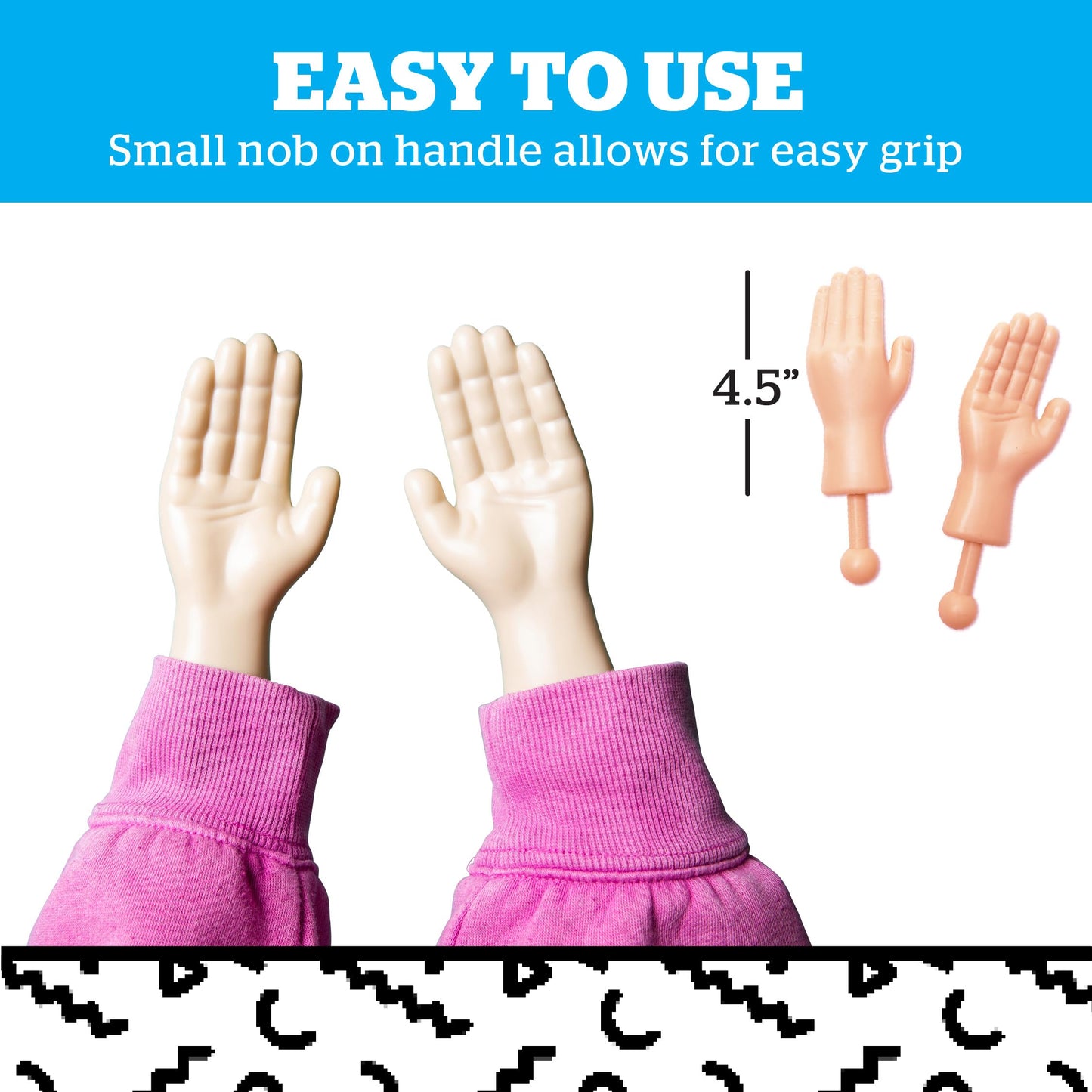 BigMouth Inc Tiny Hands on a Stick – The Original Tiny Hands Gag Gifts for Costumes & Pranks
