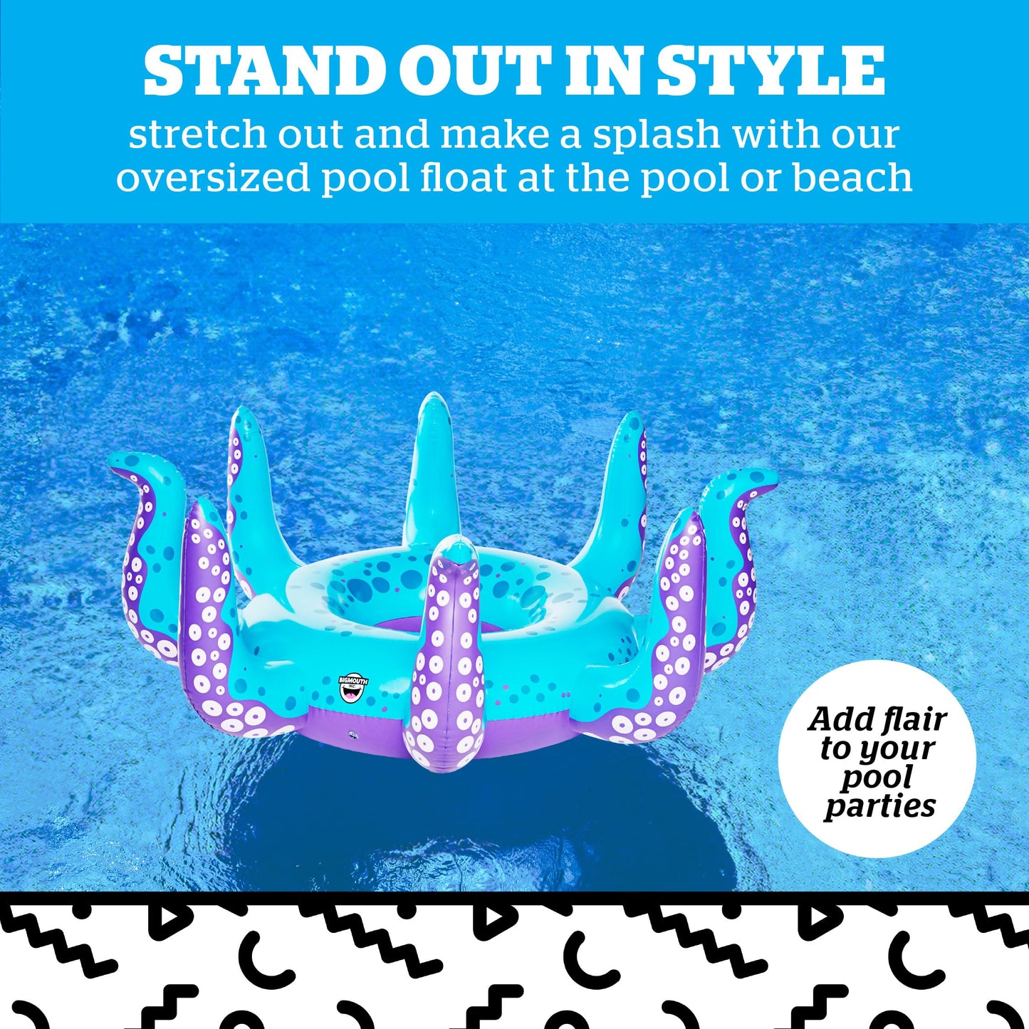 BigMouth Inc Giant Octopus Tentacles Pool Float – 5ft Wide Inflatable Tube