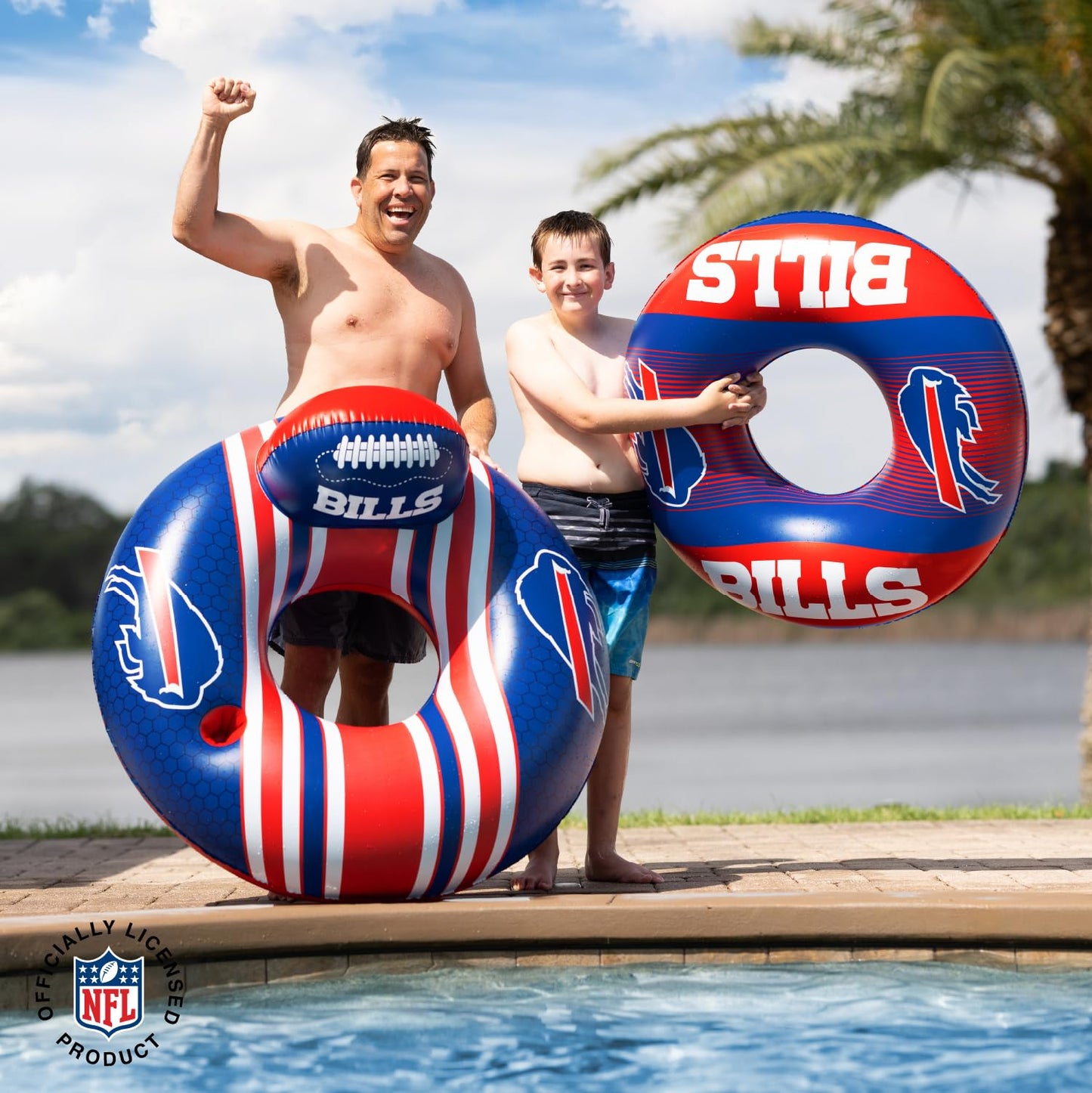Buffalo Bills 42-Inch NFL Pool Float with Back Support | BigMouth Inc