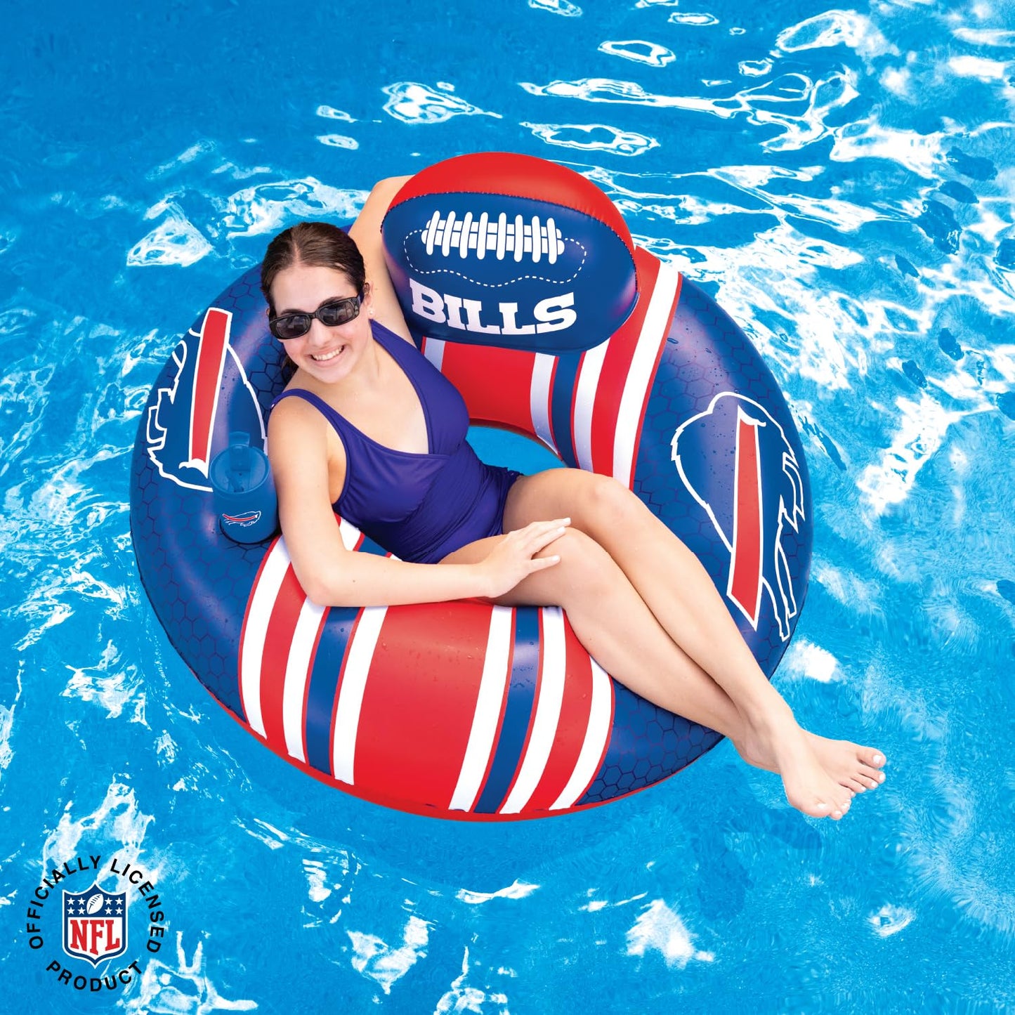 Buffalo Bills 42-Inch NFL Pool Float with Back Support | BigMouth Inc