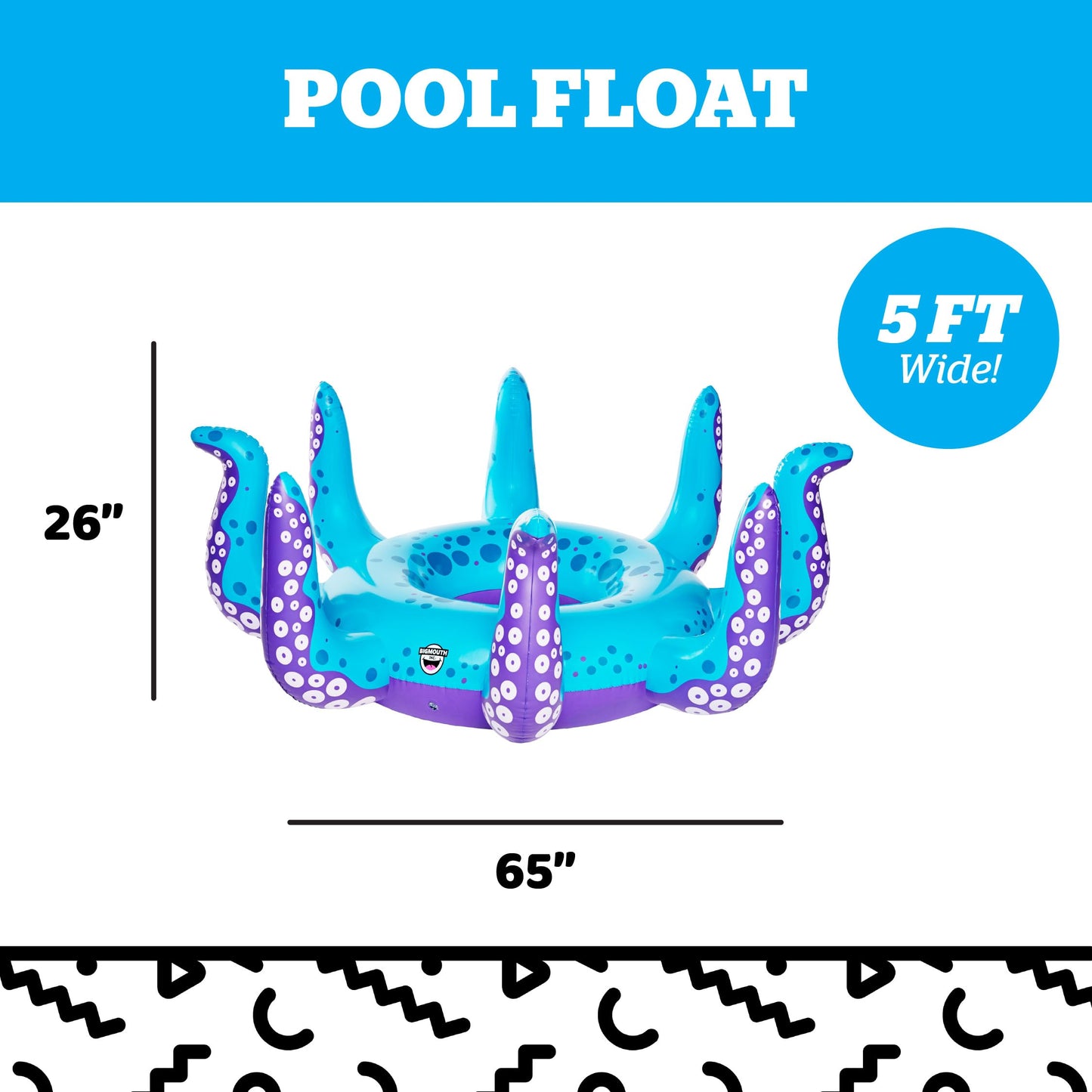 BigMouth Inc Giant Octopus Tentacles Pool Float – 5ft Wide Inflatable Tube