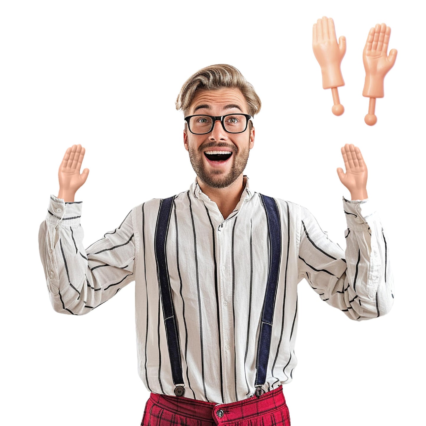 BigMouth Inc Tiny Hands on a Stick – The Original Tiny Hands Gag Gifts for Costumes & Pranks