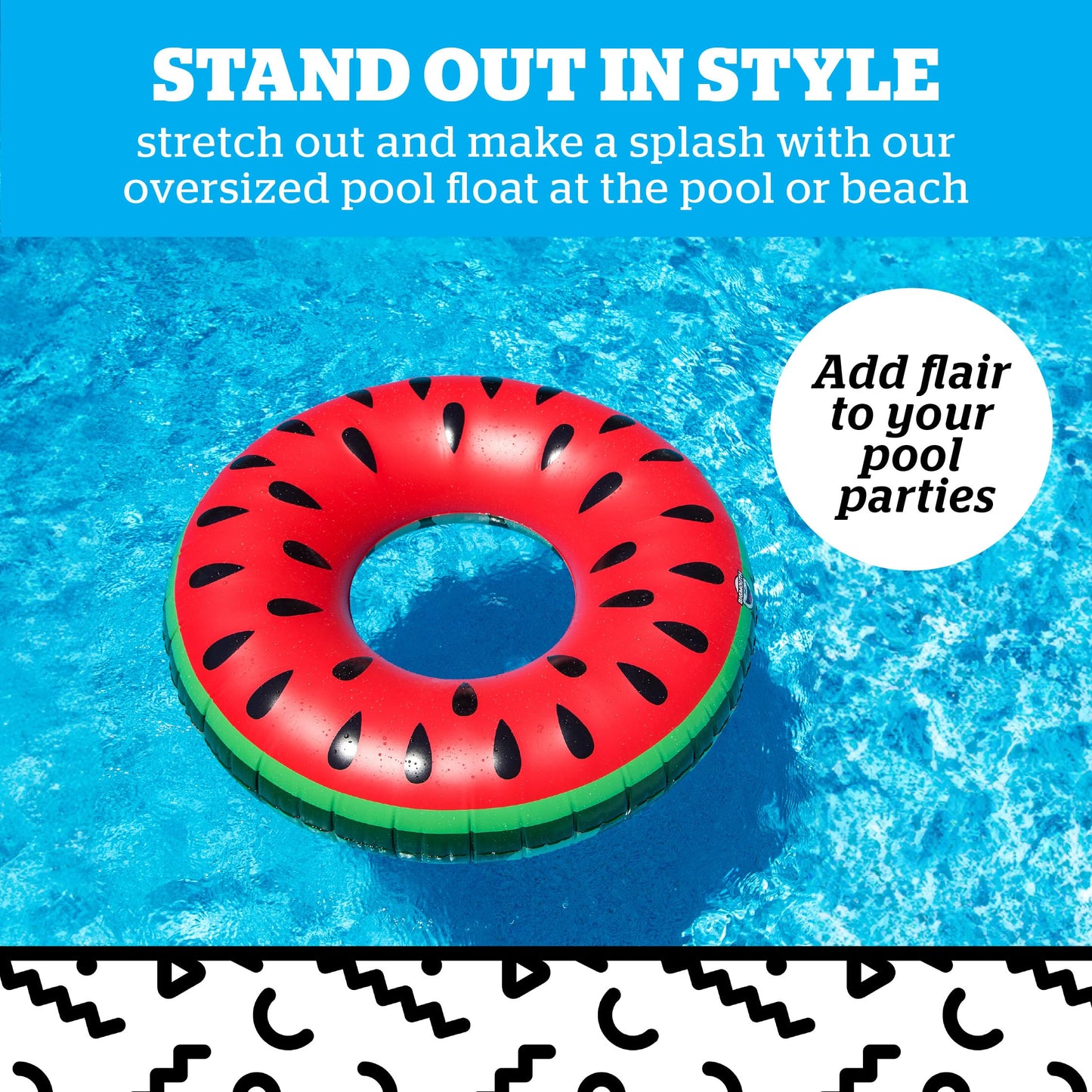 BigMouth Inc Watermelon Pool Float – Large Inflatable Lounger for Summer Fun