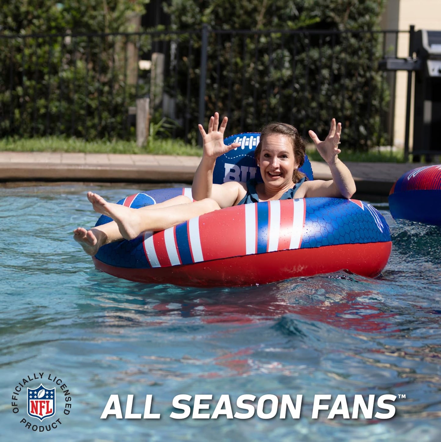 BigMouth Inc NFL Pool Floats - Buffalo Bills 36-Inch Inflatable Ring for Adults & Teens
