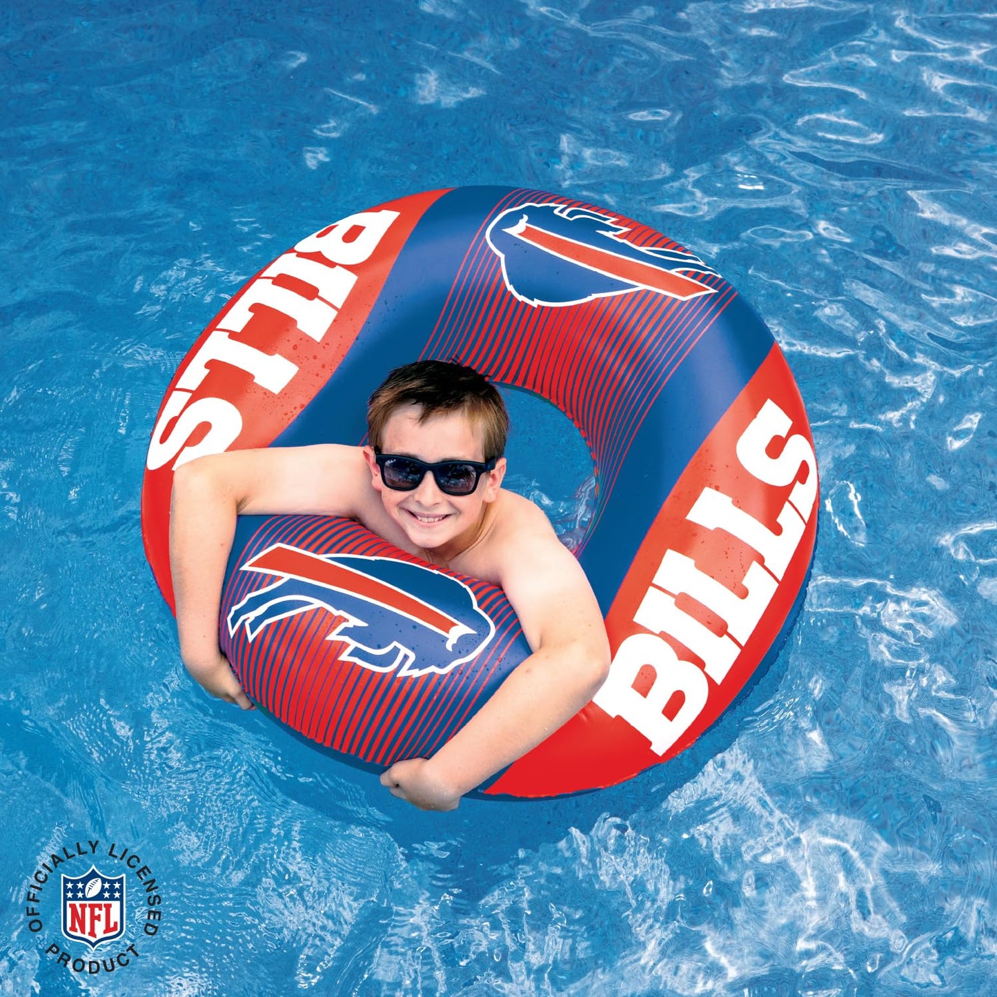 BigMouth Inc NFL Pool Floats - Buffalo Bills 36-Inch Inflatable Ring for Adults & Teens
