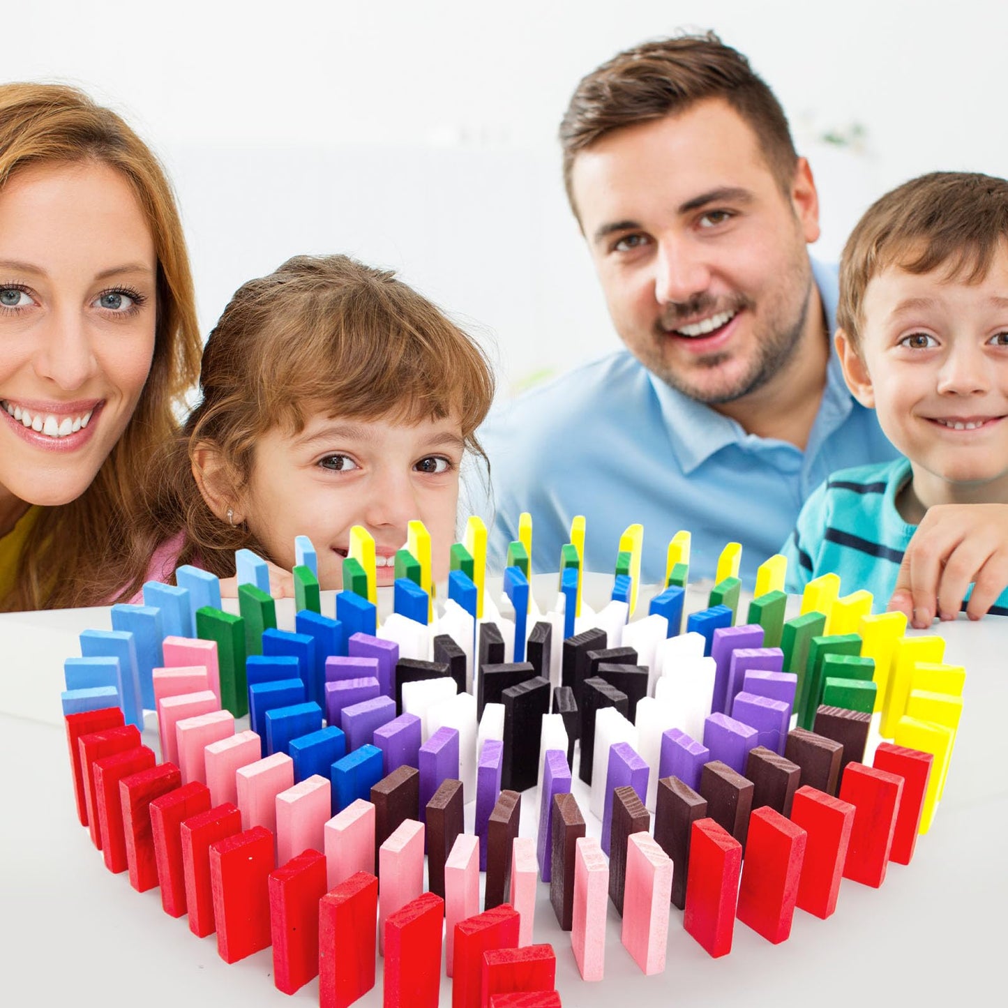 BigOtters Dominos Set for Kids – 360 Wooden Dominoes in 12 Colors
