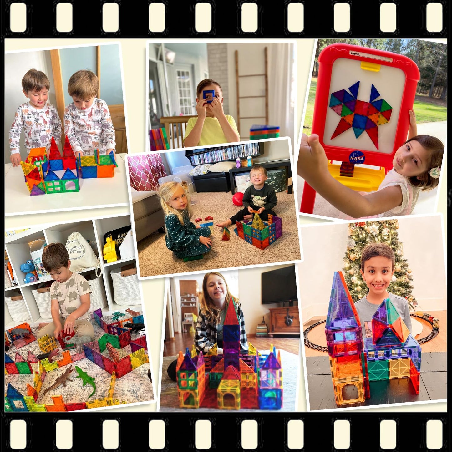 BigShu Magnetic Tiles for Kids 3+ | Montessori-Style Magnet Blocks & STEM Play