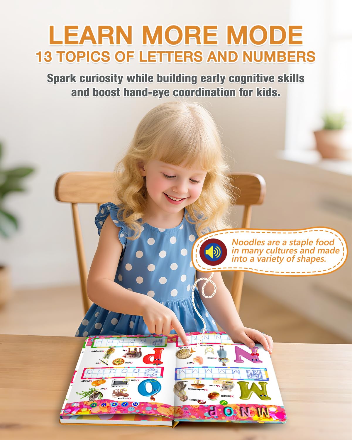 Biidi English Interactive Sound Book – Alphabet & Numbers for Toddlers (3–6) | Screen-Free Learning Toy