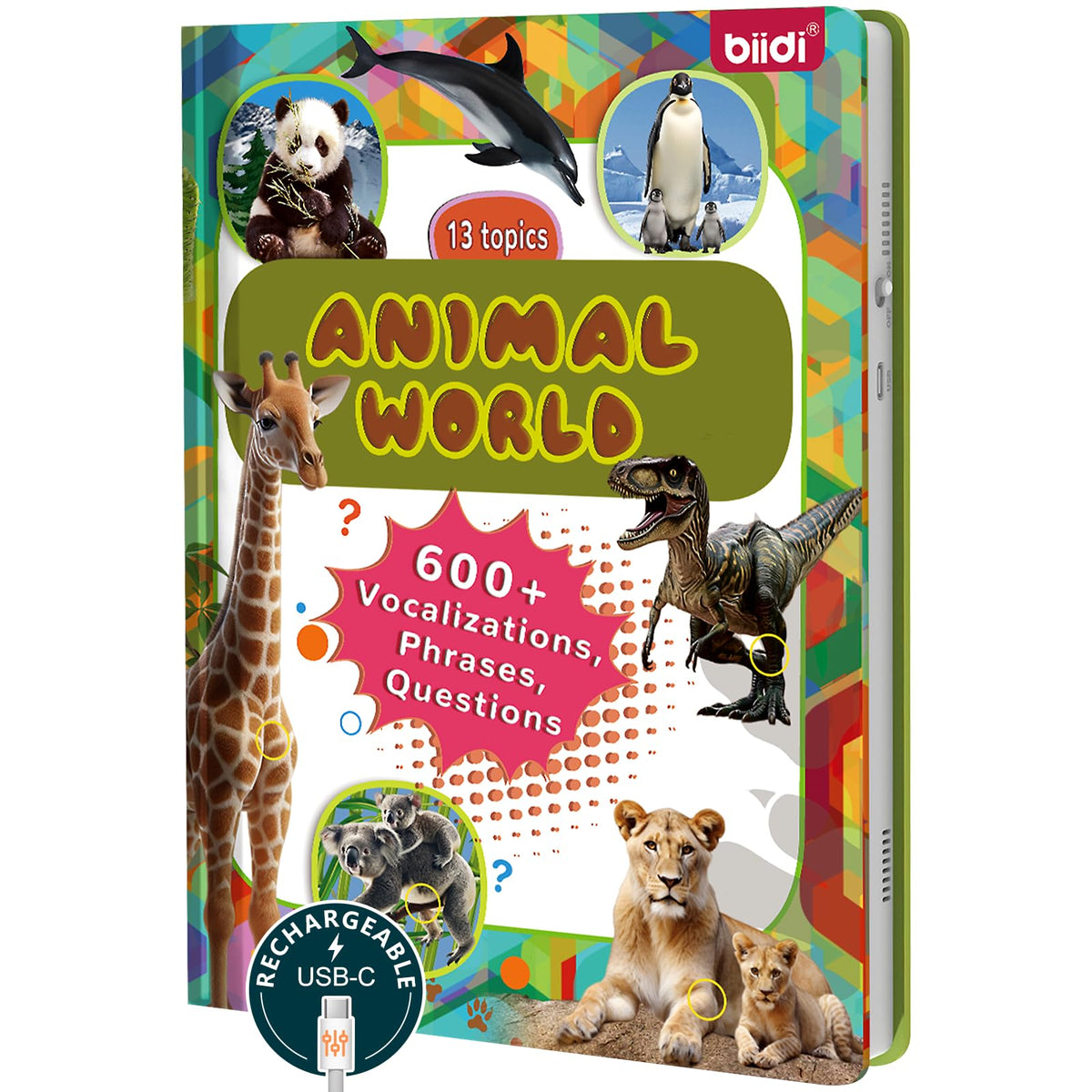 Biidi English Interactive Sound Book for Toddlers | 600+ Sounds, 171 Animals, 4 Modes, Screen-Free Learning Toy