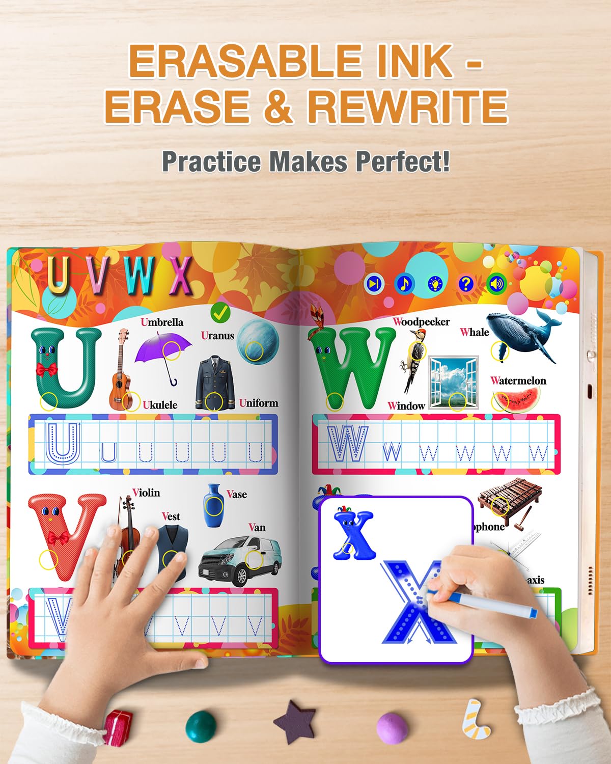 Biidi English Interactive Sound Book – Alphabet & Numbers for Toddlers (3–6) | Screen-Free Learning Toy