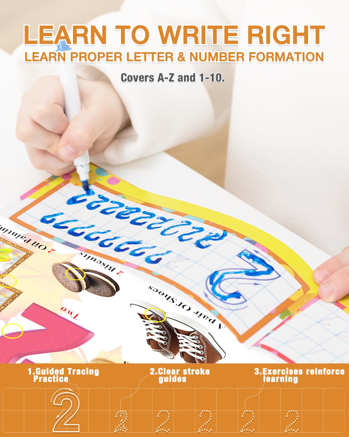 Biidi English Interactive Sound Book – Alphabet & Numbers for Toddlers (3–6) | Screen-Free Learning Toy