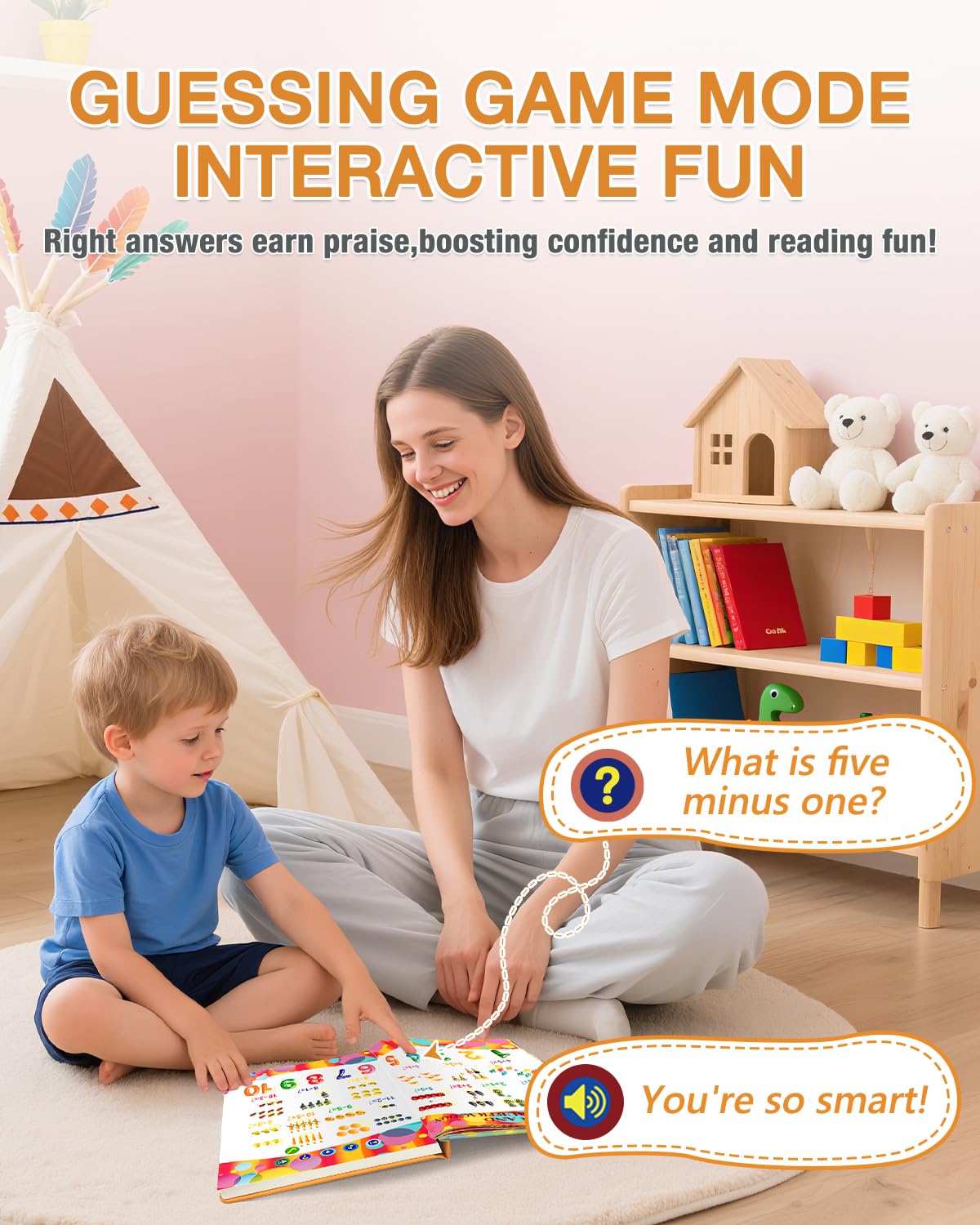 Biidi English Interactive Sound Book – Alphabet & Numbers for Toddlers (3–6) | Screen-Free Learning Toy