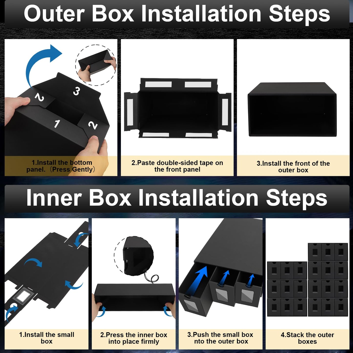 BILIPLE 21000+ Trading Card Storage Box for Commander Display – Large Capacity Card Organizer