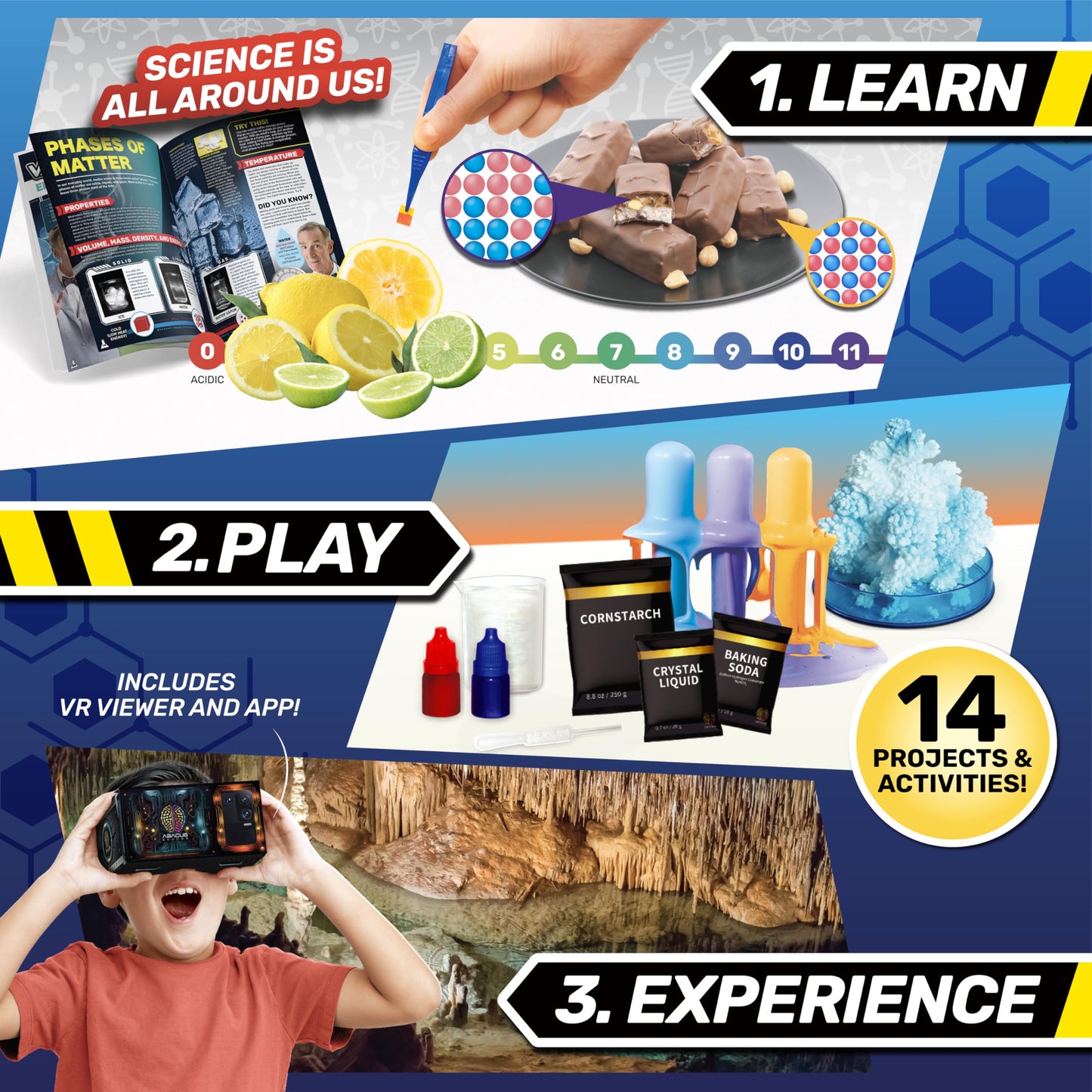 Abacus Brands Bill Nye's Science Squad Chem Lab VR Kit for Kids 8+ | Immersive Learning