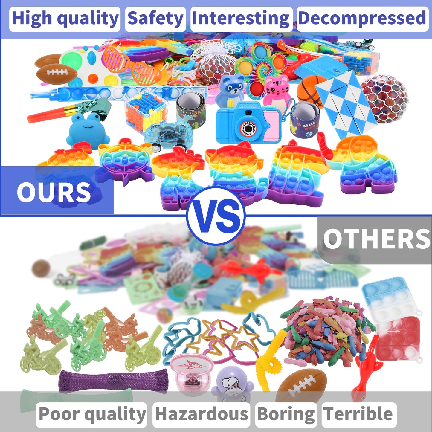 BILLFULL 1000 Pcs Party Favors & Fidget Toys Bulk for Kids