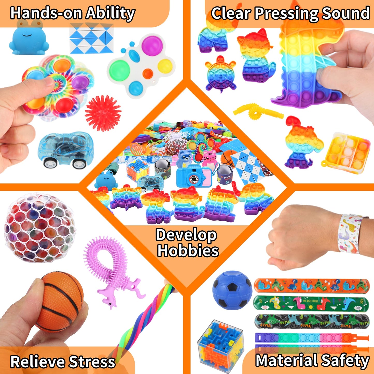 BILLFULL 1000 Pcs Party Favors & Fidget Toys Bulk for Kids