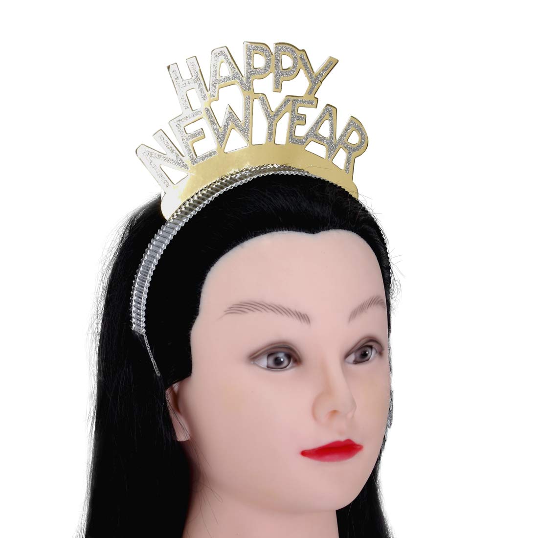 BinaryABC Happy New Year Headband Tiara - 12 Pack New Year’s Eve Party Favors