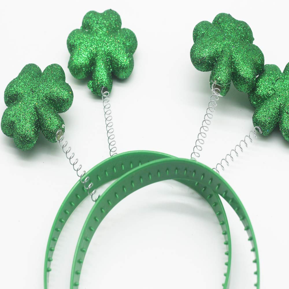 BinaryABC St Patrick's Day Headband – Shamrock Boppers (2 Pcs)