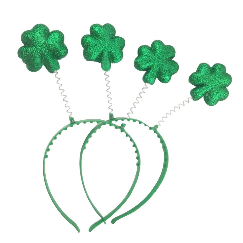 BinaryABC St Patrick's Day Headband – Shamrock Boppers (2 Pcs)