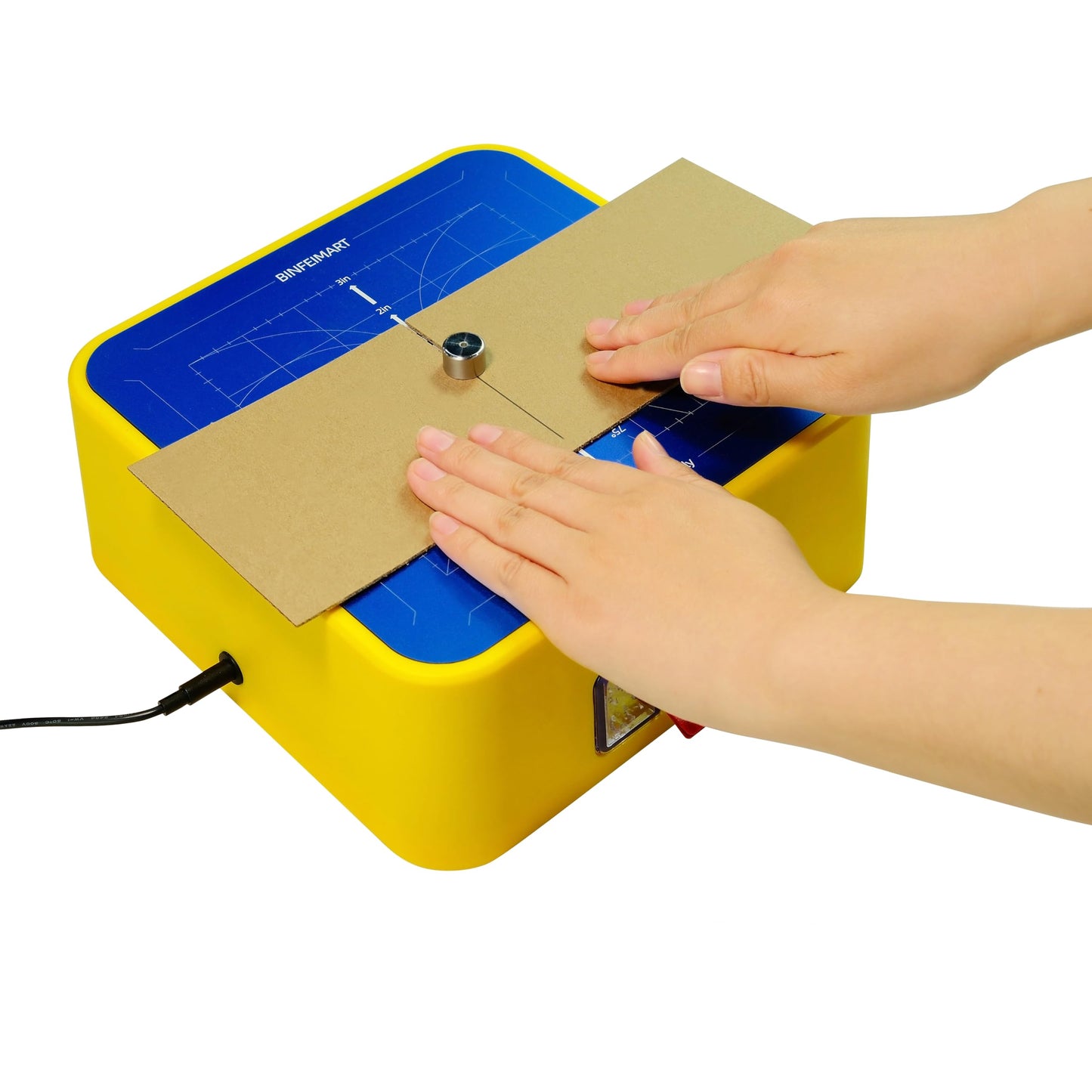 BinfeiMart Kid-Safe Cardboard Cutting Toy for Ages 4+ | LED Dust Drawer & STEM Tool