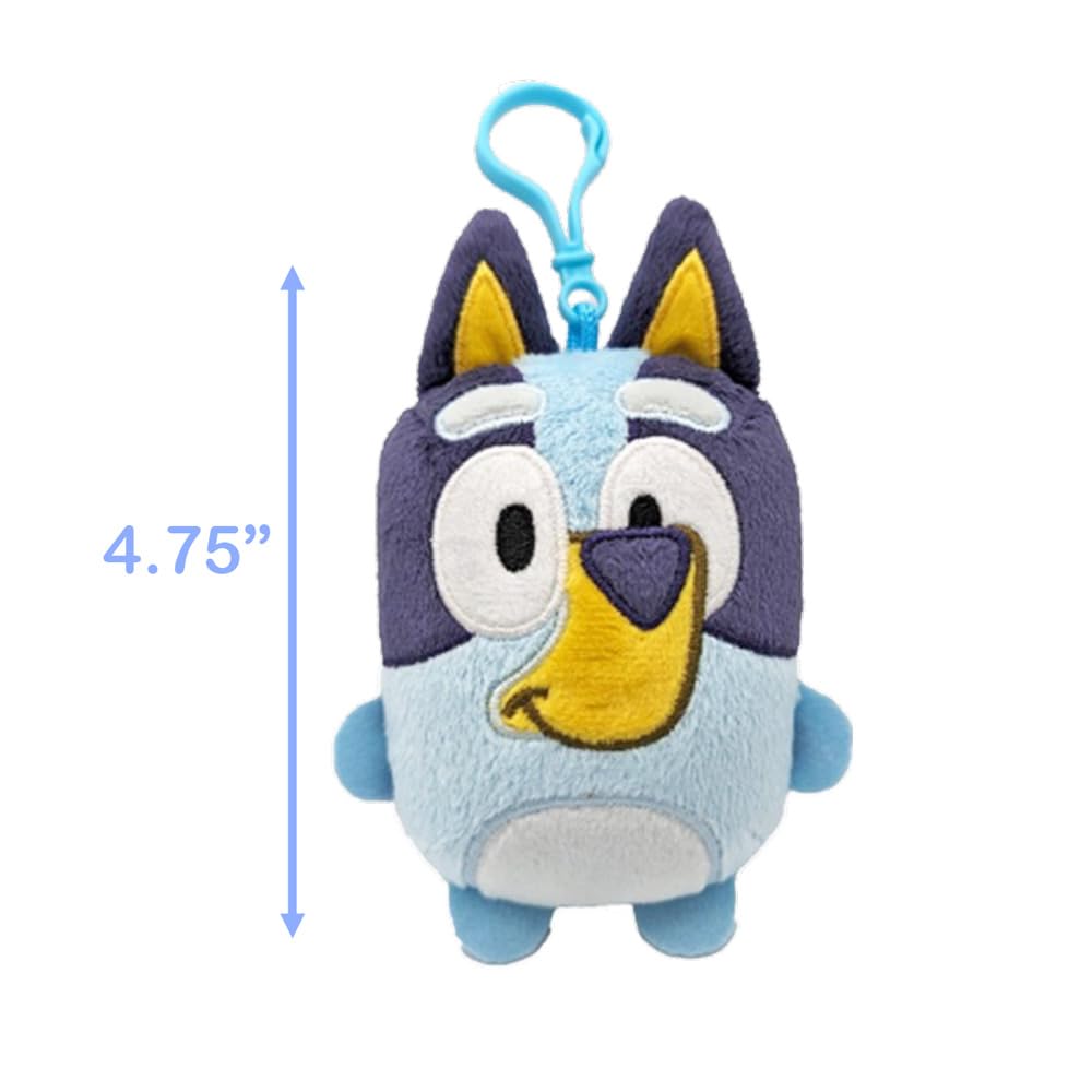 Bluey Mini Plush - 4.75 Inch Clip-On Plush Toy for Bags and Backpacks | Ages 3+