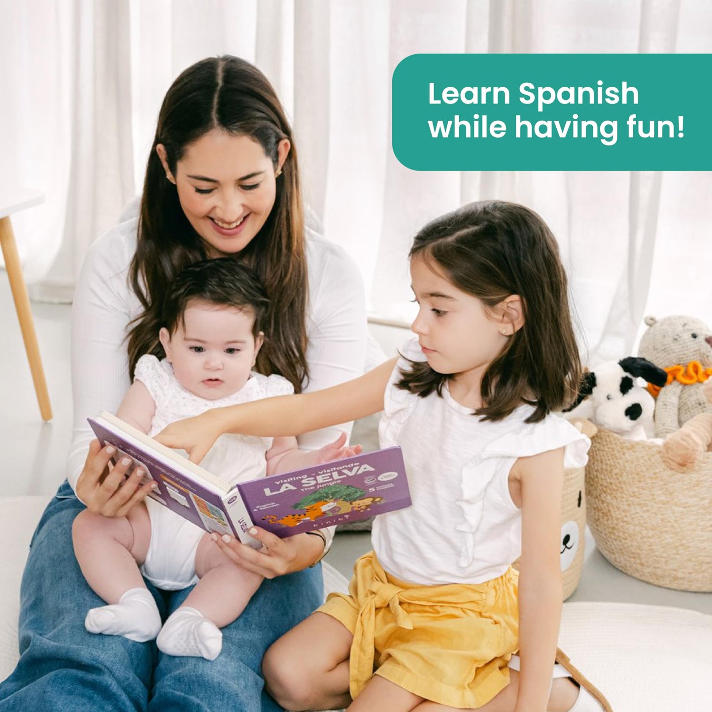 Binibi La Selva Bilingual Sound Book: English-Spanish Jungle Animals for Babies & Toddlers (Ages 1-3)