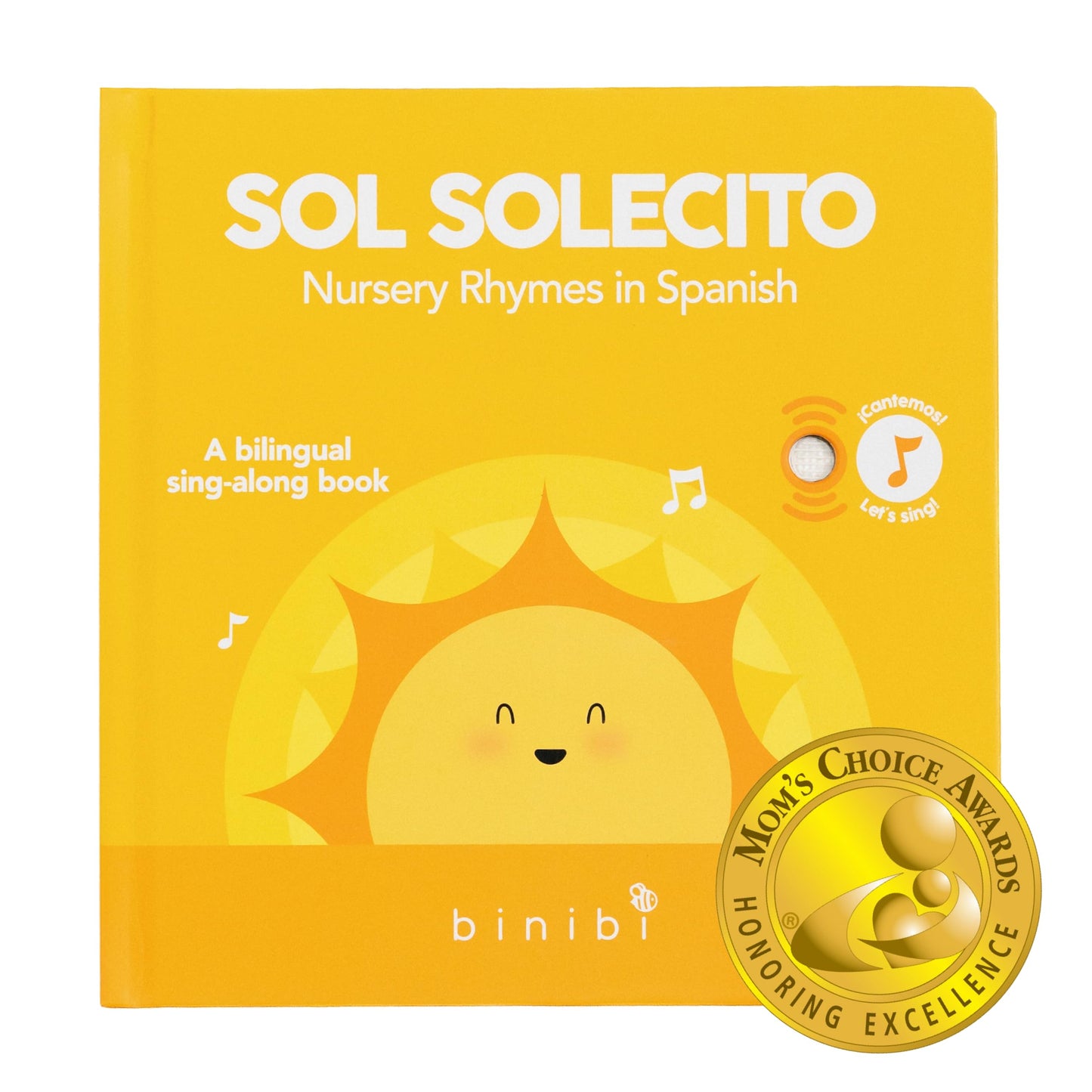 Binibi Spanish Musical Book for Toddlers: Sol Solecito & Other Nursery Rhymes | Bilingual Sound Book