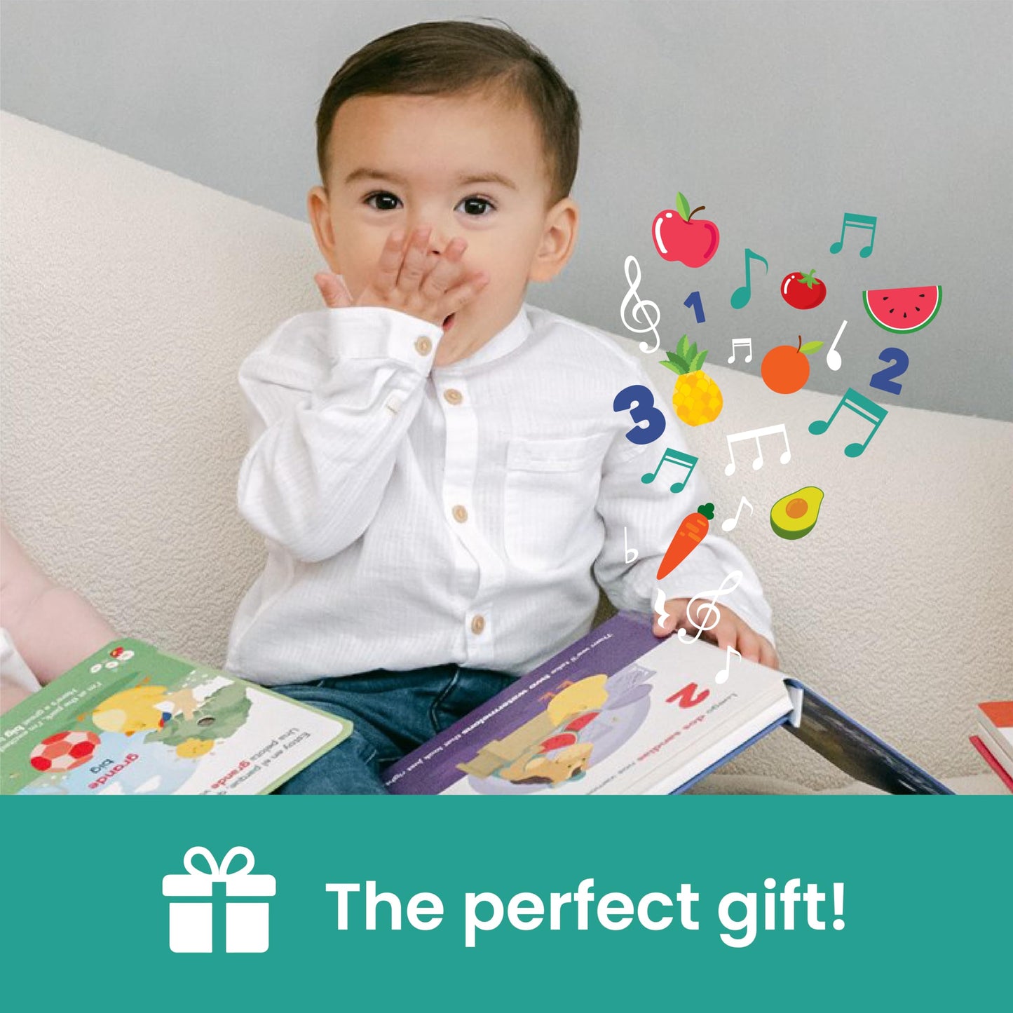 Binibi Spanish Musical Book – Counting at The Market | Bilingual Book for Babies & Toddlers