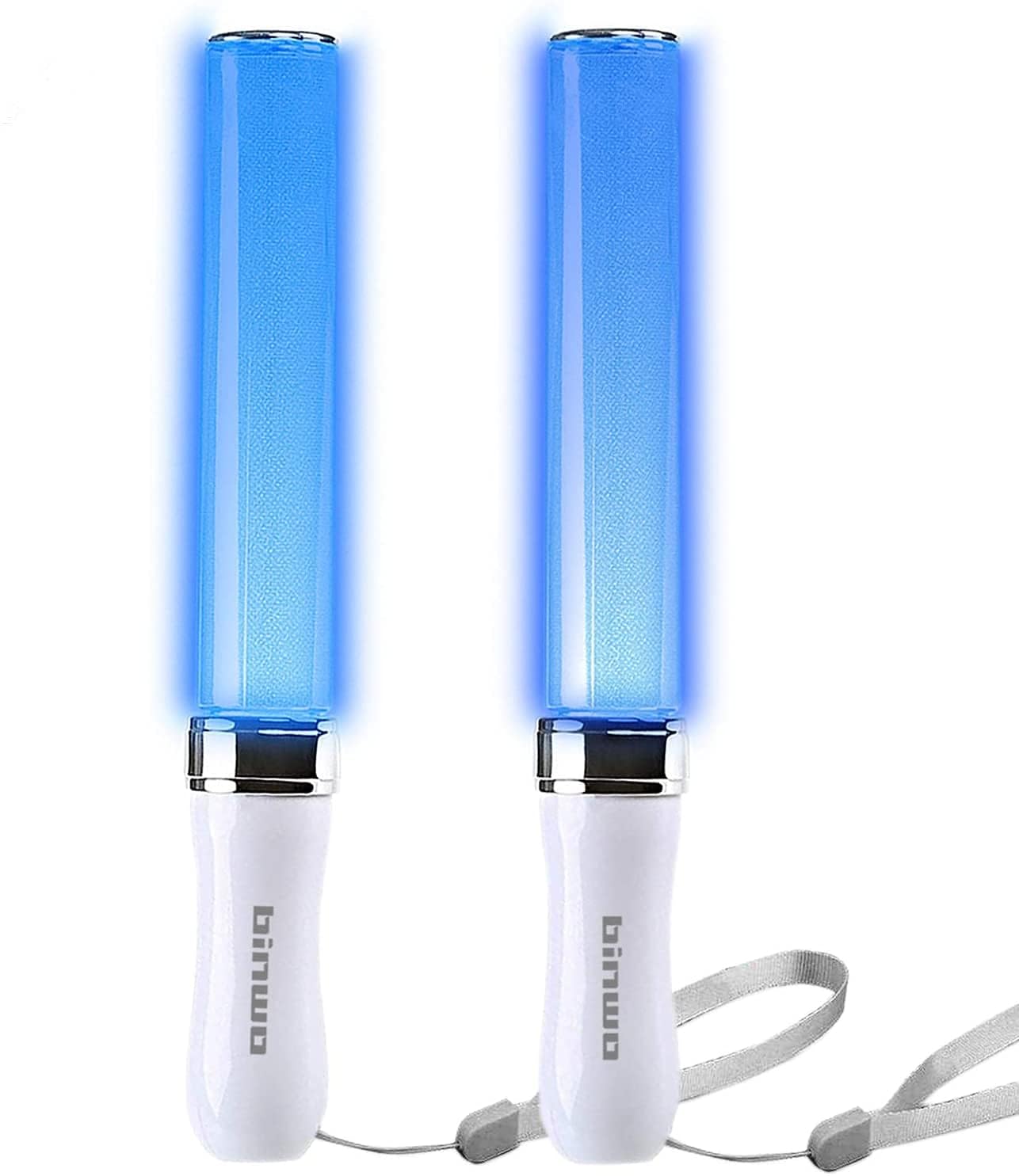 BINWO Reusable LED Glow Sticks (2-Pack) – 15 Colors, Manual & Auto Modes