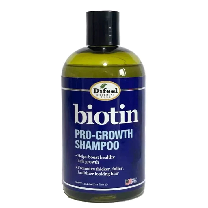 Difeel Biotin Pro-Growth Shampoo for Stronger, Fuller Hair 12 oz
