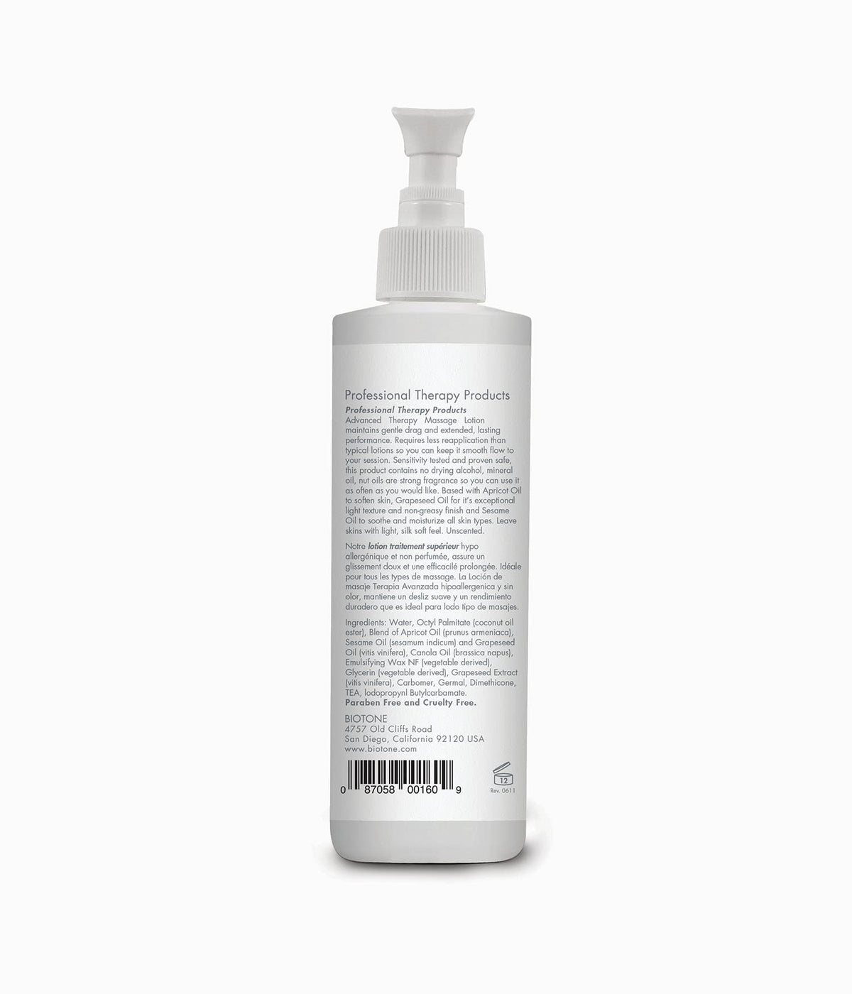 BIOTONE Advanced Therapy Massage Lotion – Hypoallergenic, Fragrance-Free