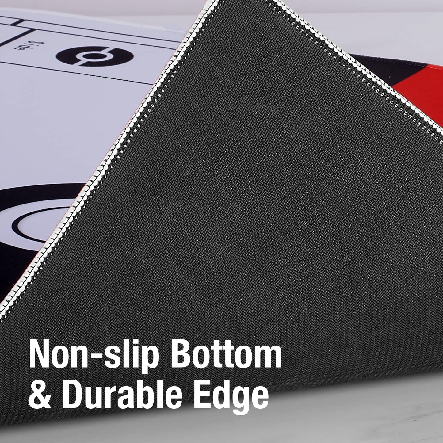 Biouai Playmat for Card Gameplay – Two-Player Battle Mat with Tube Case (Red)