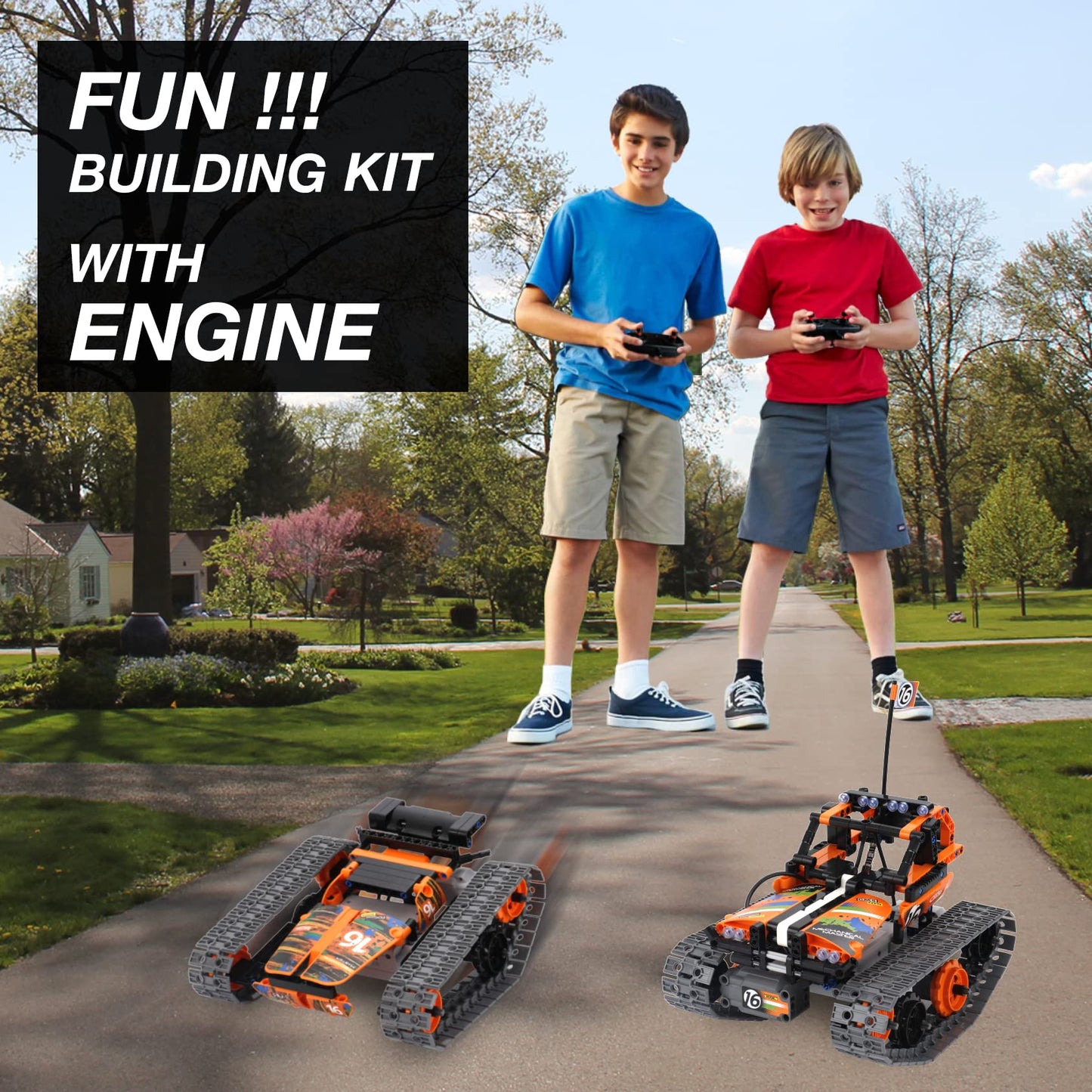 BIRANCO STEM 3in1 RC Building Kit – 392 pcs Tracked Racer, Tank & Robot