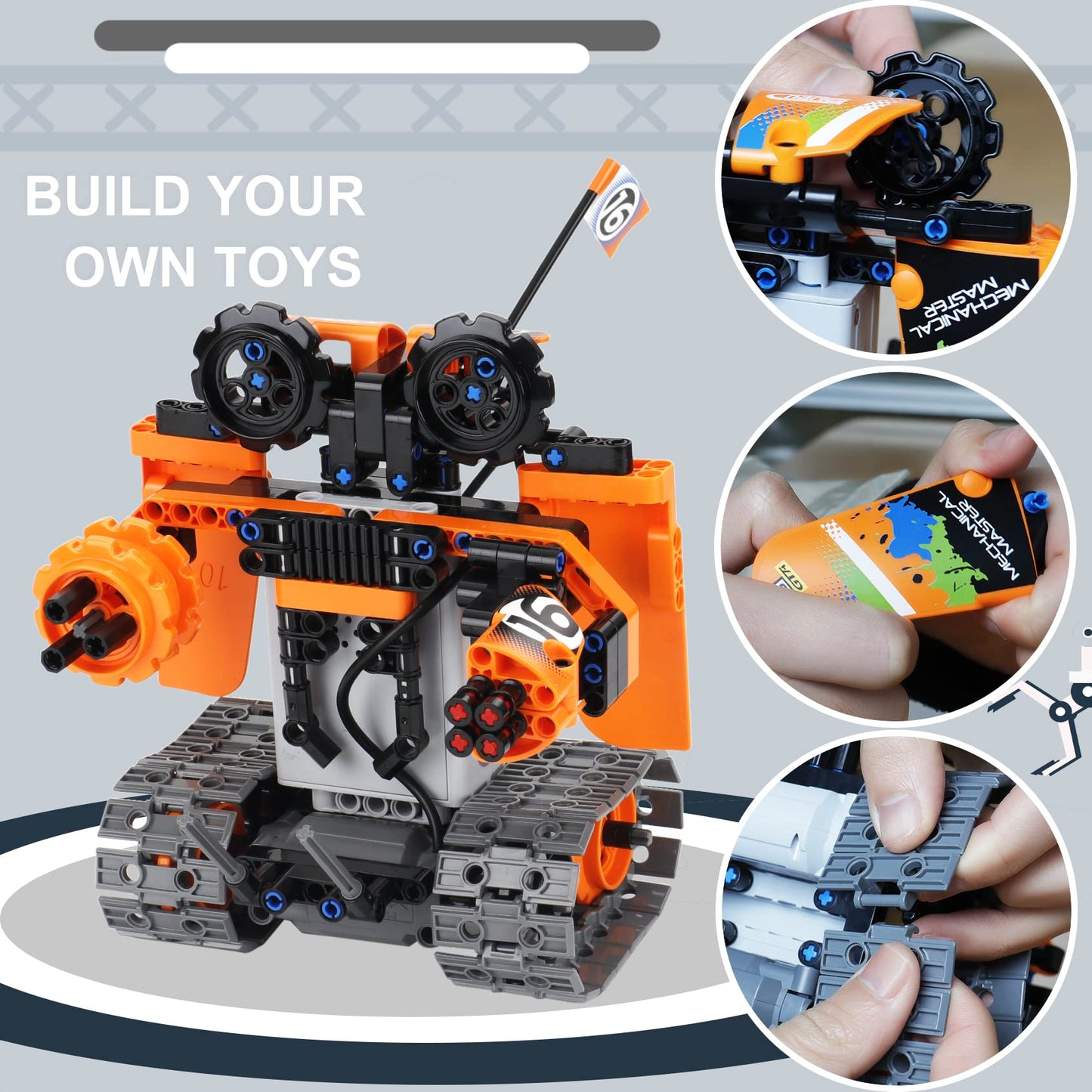 BIRANCO STEM 3in1 RC Building Kit – 392 pcs Tracked Racer, Tank & Robot