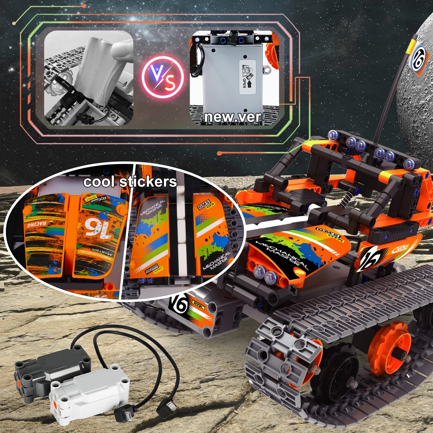 BIRANCO STEM 3in1 RC Building Kit – 392 pcs Tracked Racer, Tank & Robot