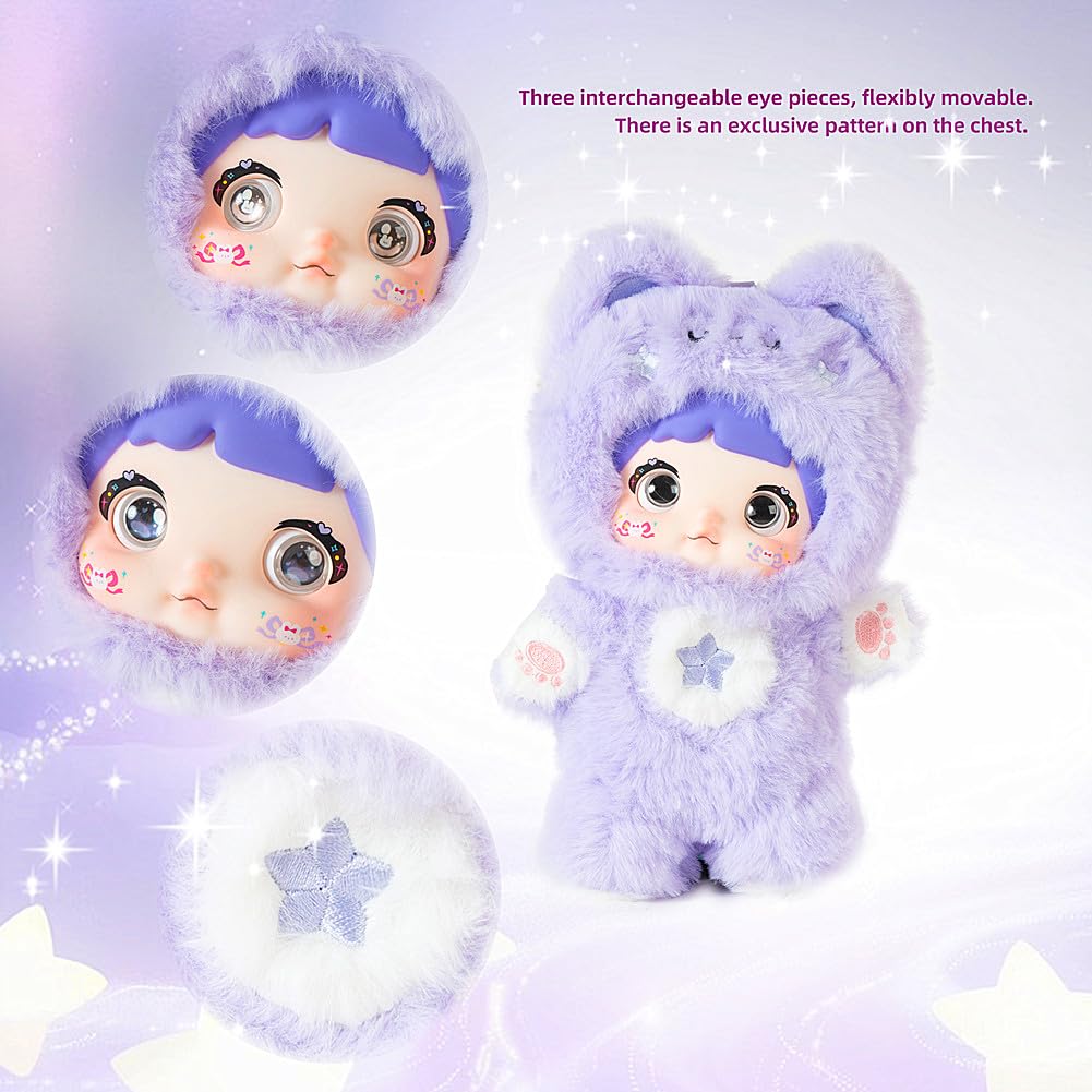 BIRZWOT Nommi Plush Blind Box — 1 of 7 Surprise Plush Figures, Keychain & Bag Charm