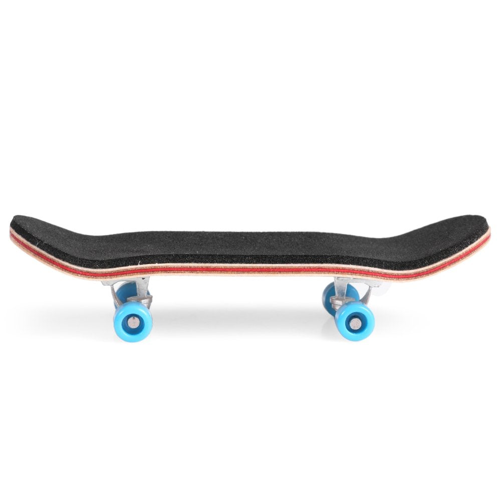 BISOZER Mini Finger Skateboard – Wooden Finger Board with Ball Bearings (1 Pack, Random Color Wheels)