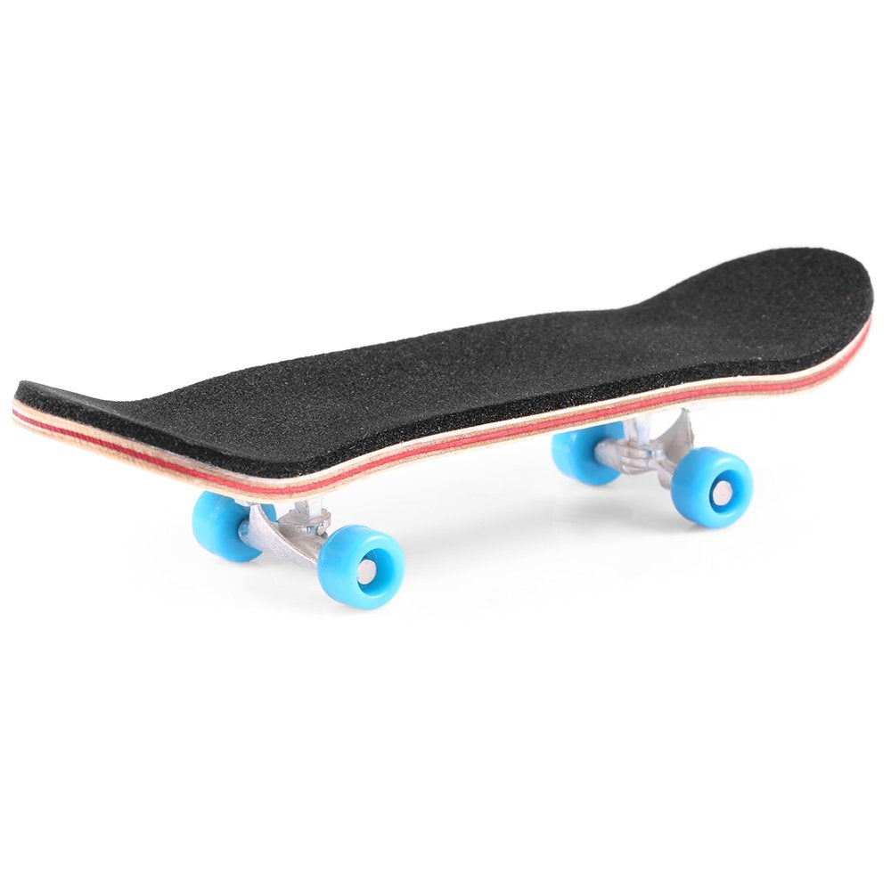 BISOZER Mini Finger Skateboard – Wooden Finger Board with Ball Bearings (1 Pack, Random Color Wheels)