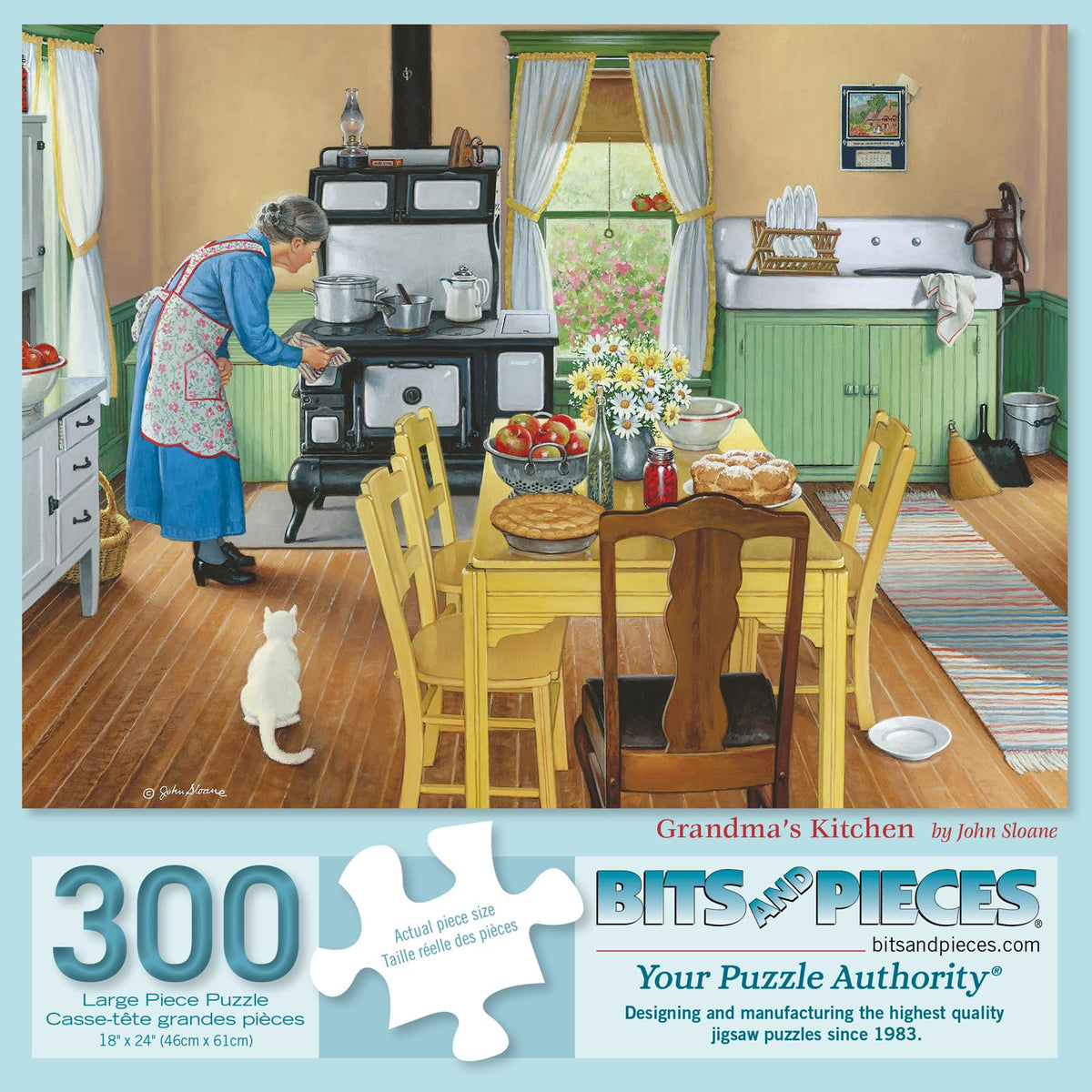 Bits and Pieces 300-Piece Jigsaw Puzzle for Adults - Grandma's Kitchen by John Sloane, 18x24