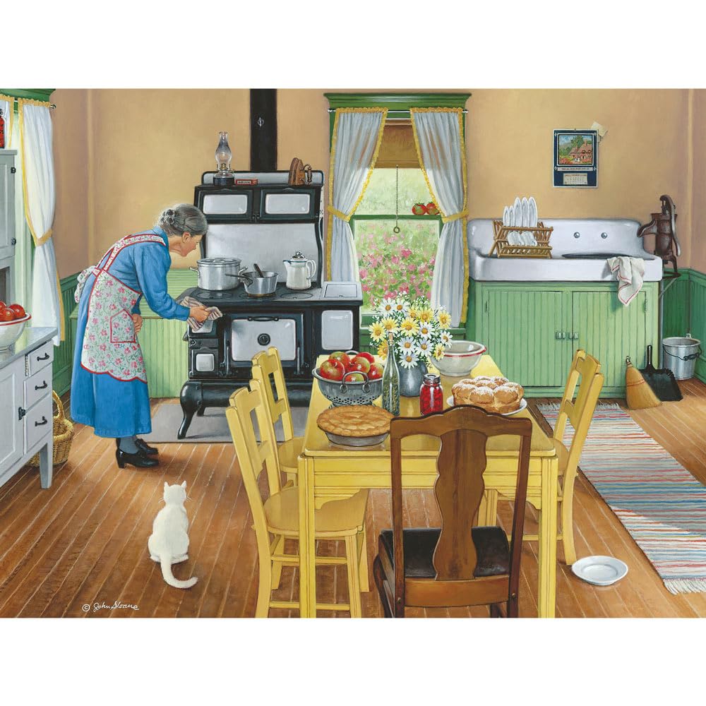 Bits and Pieces – Grandma's Kitchen Jigsaw Puzzle by John Sloane – 300, 500, or 1000 Pieces