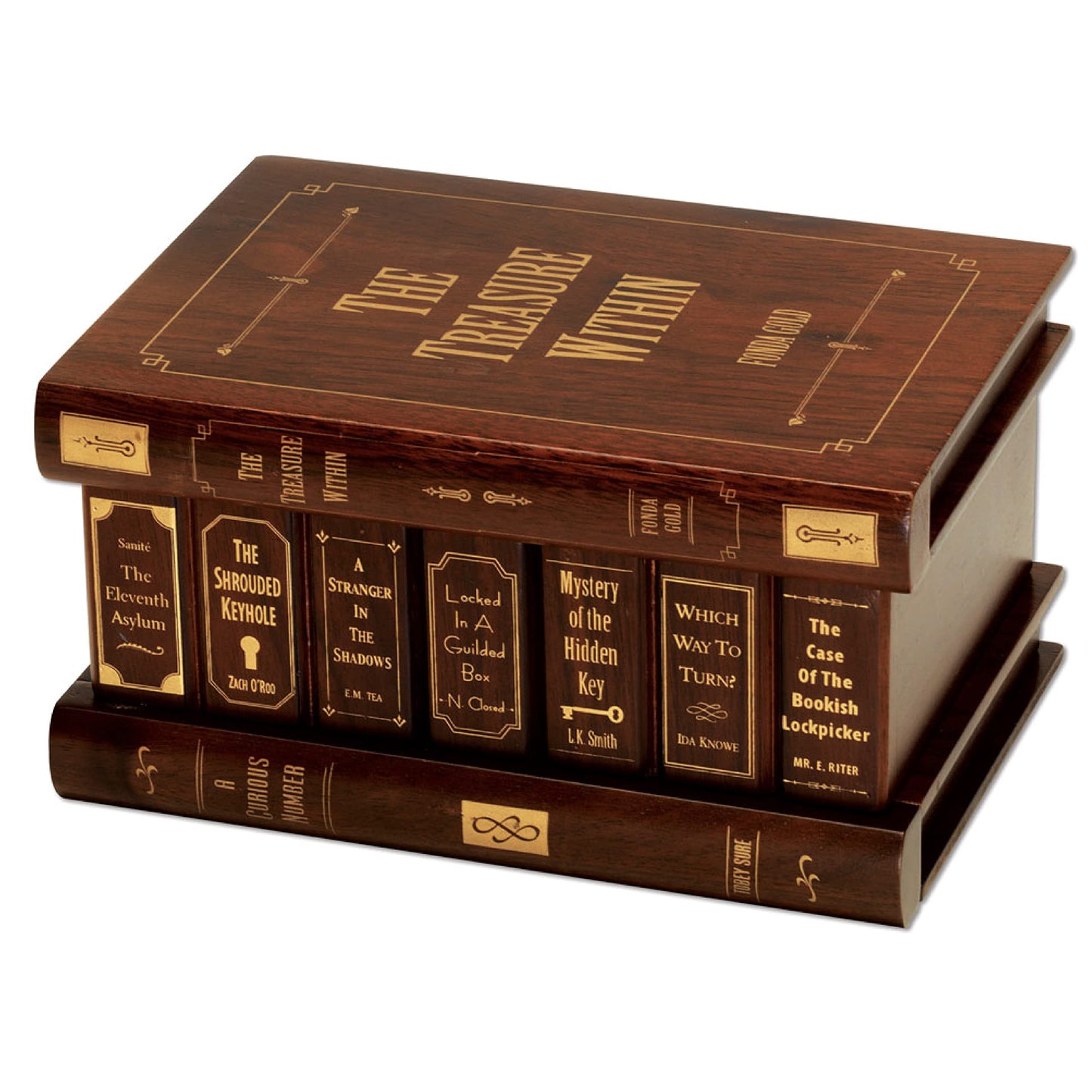 Bits and Pieces Puzzle Box – Treasure Box Brainteaser Jewelry Box (7x5x3.75 in)