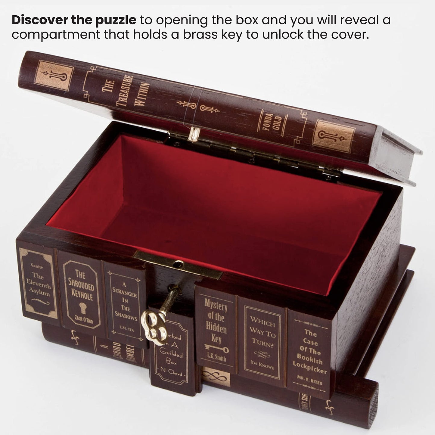 Bits and Pieces Puzzle Box – Treasure Box Brainteaser Jewelry Box (7x5x3.75 in)