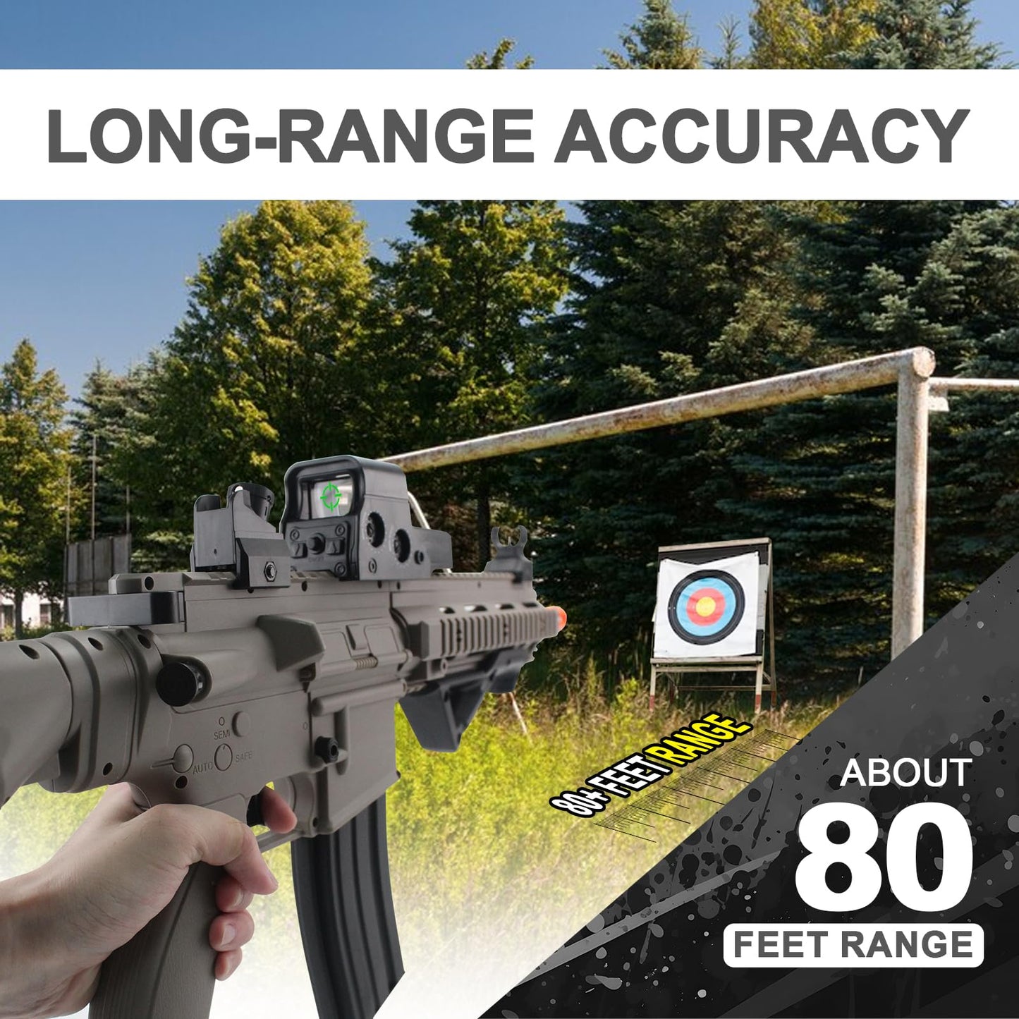 BIU BLASTER 30-Inch Gel Ball Blaster – 140+ FPS, 80+ Ft Range, 1 Mag Edition