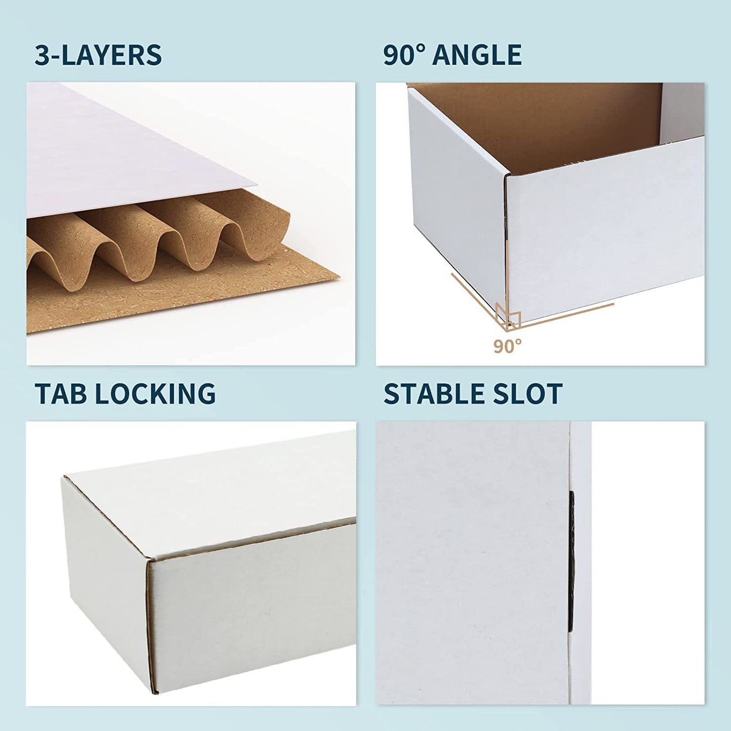 BIU-BOOM Trading Card Storage Box – 6-Pack, 4800 Card Capacity, Corrugated Cardboard